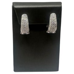 Gorgeous Diamond Earrings in 18kt White Gold - 3ctw GH VS/SI Round Diamonds