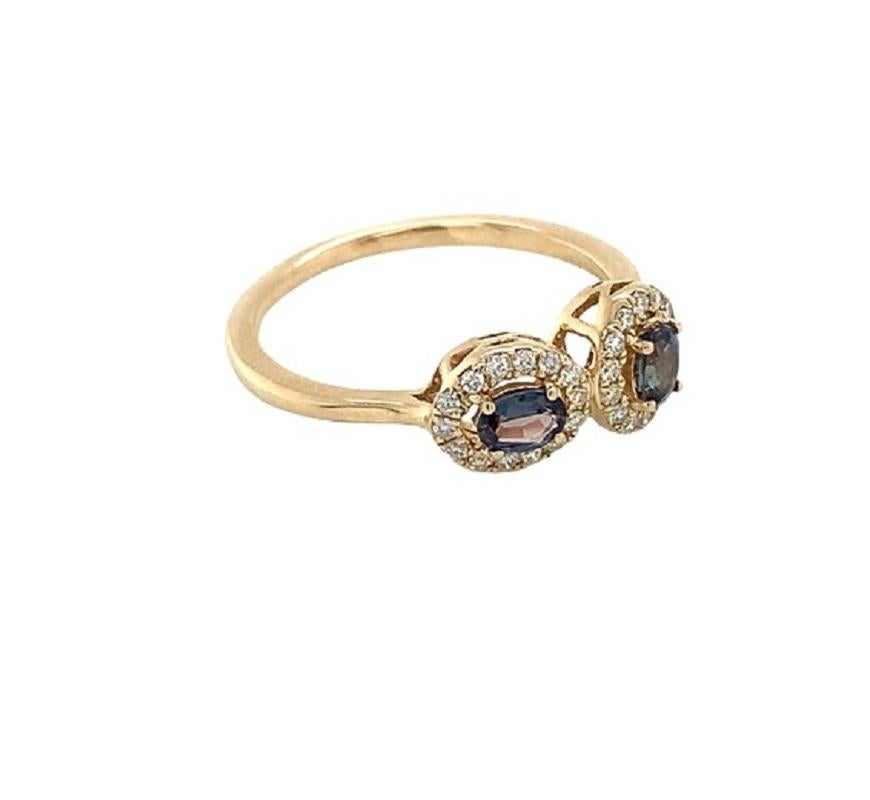 This is a gorgeous natural AAA quality Oval Alexandrite with round white diamonds and alexandrite ring.  This ring features a natural 0.35 carat oval alexandrite.
*****
Details:
►Metal: Yellow Gold
►Gold Purity 14K
►Natural Gemstone: Natural