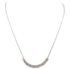 Splendida collana di diamanti in oro bianco 14 carati - 1,4 carati di diamanti naturali, 18", nuova