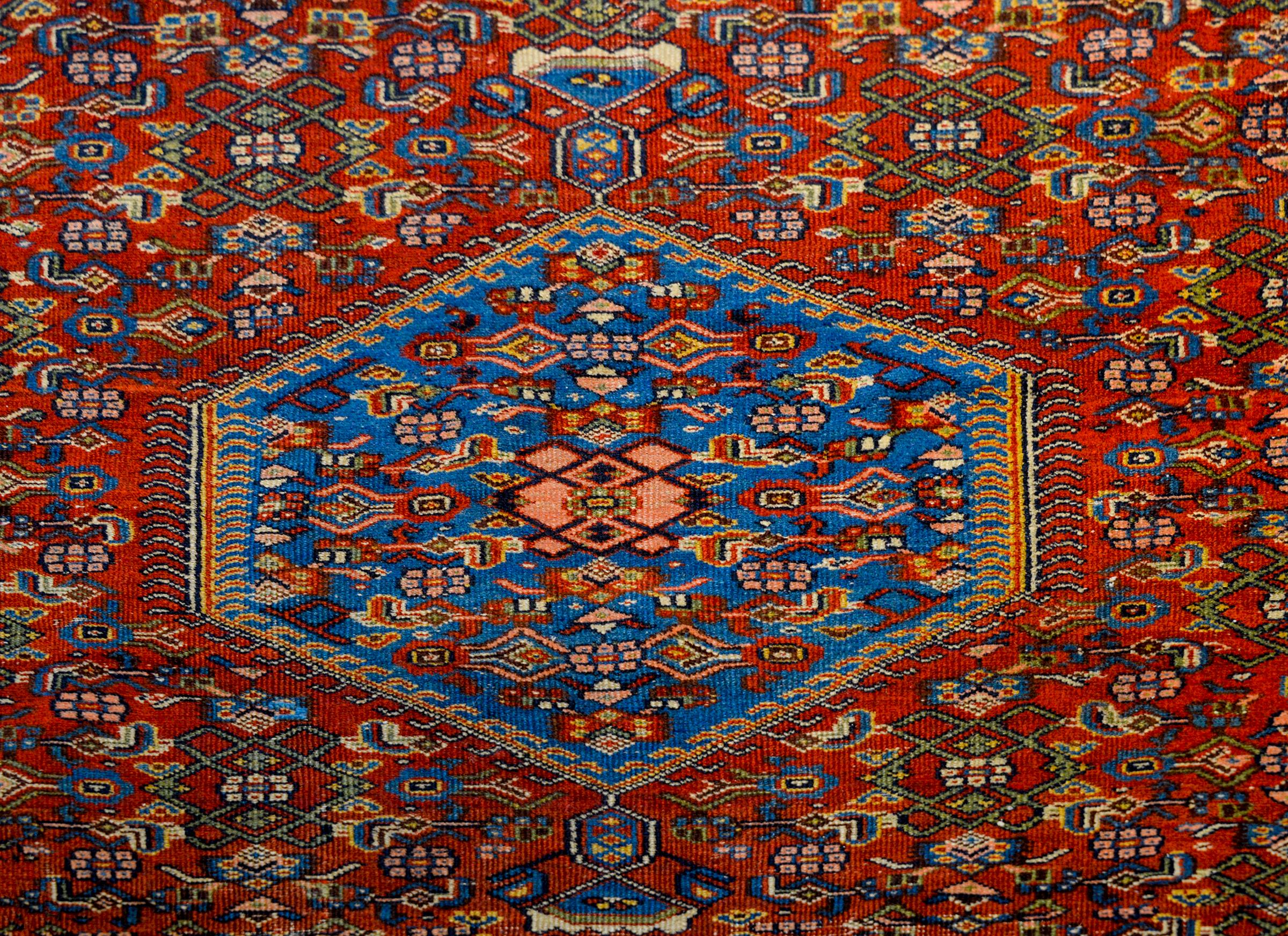 Tabriz Gorgeous Early 20th Century Bidjar Herati Rug For Sale