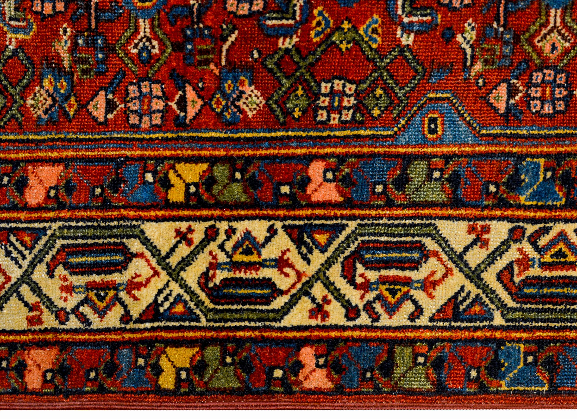 Persian Gorgeous Early 20th Century Bidjar Herati Rug For Sale