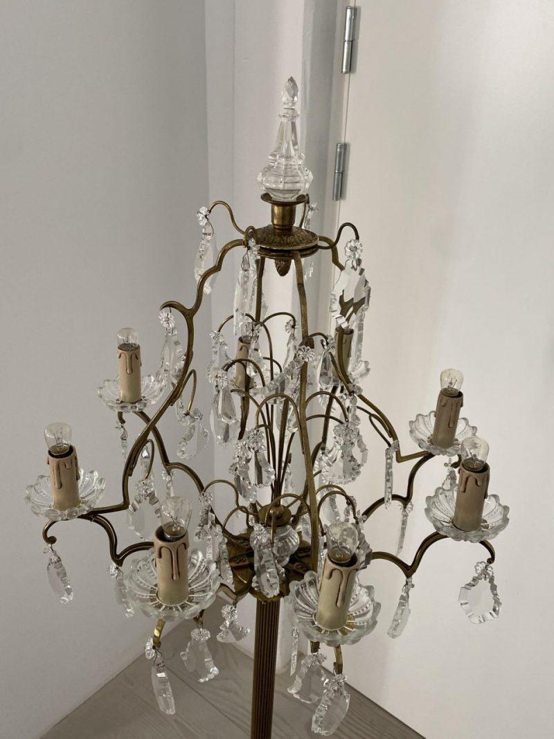 Brass Gorgeous Early 20th Century Chandelier Floor Lamp For Sale
