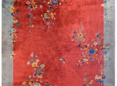 Preciosa alfombra Art Déco china de principios del siglo XX