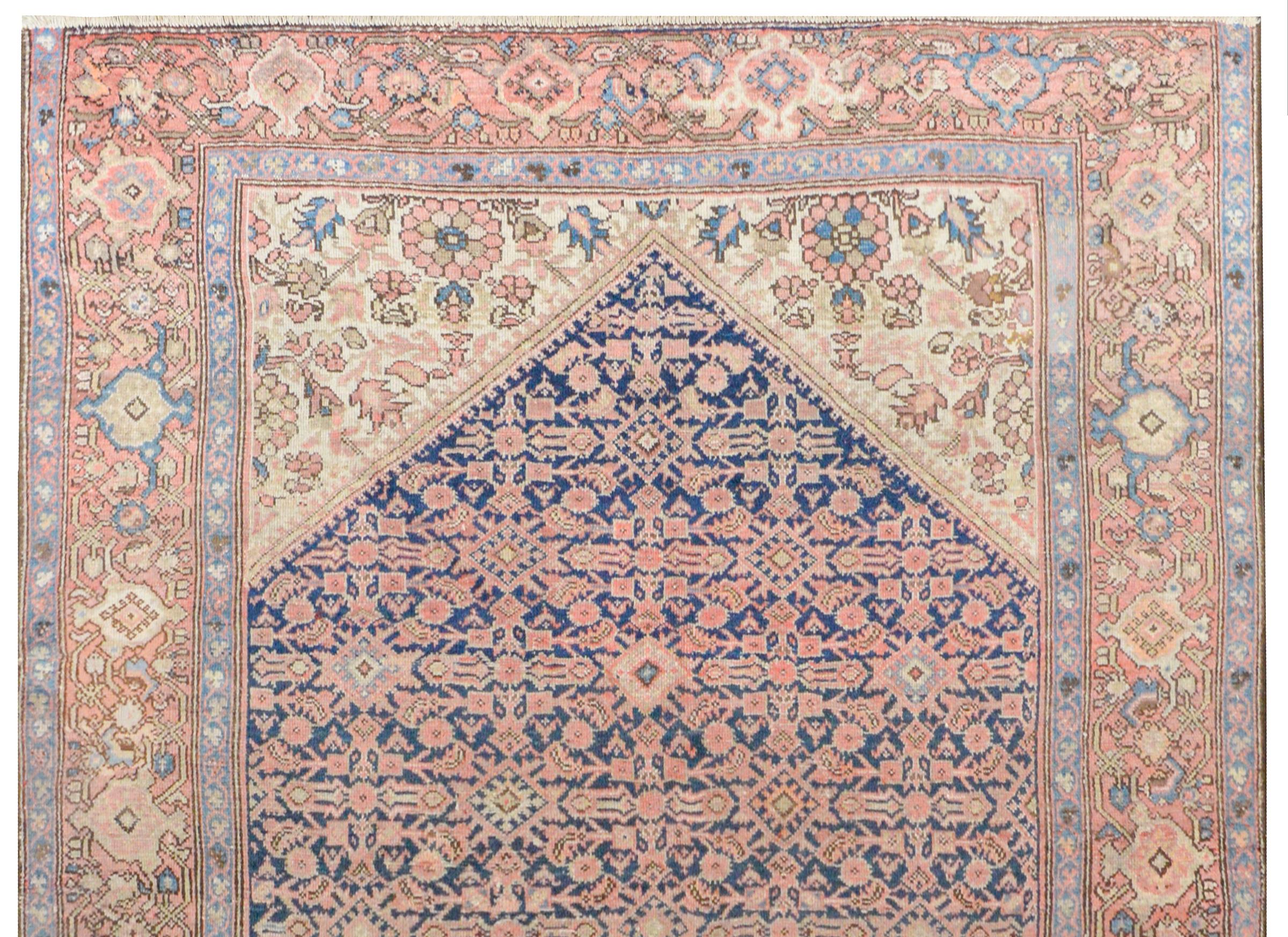 Vegetable Dyed Gorgeous Early 20th Century Herati Rug