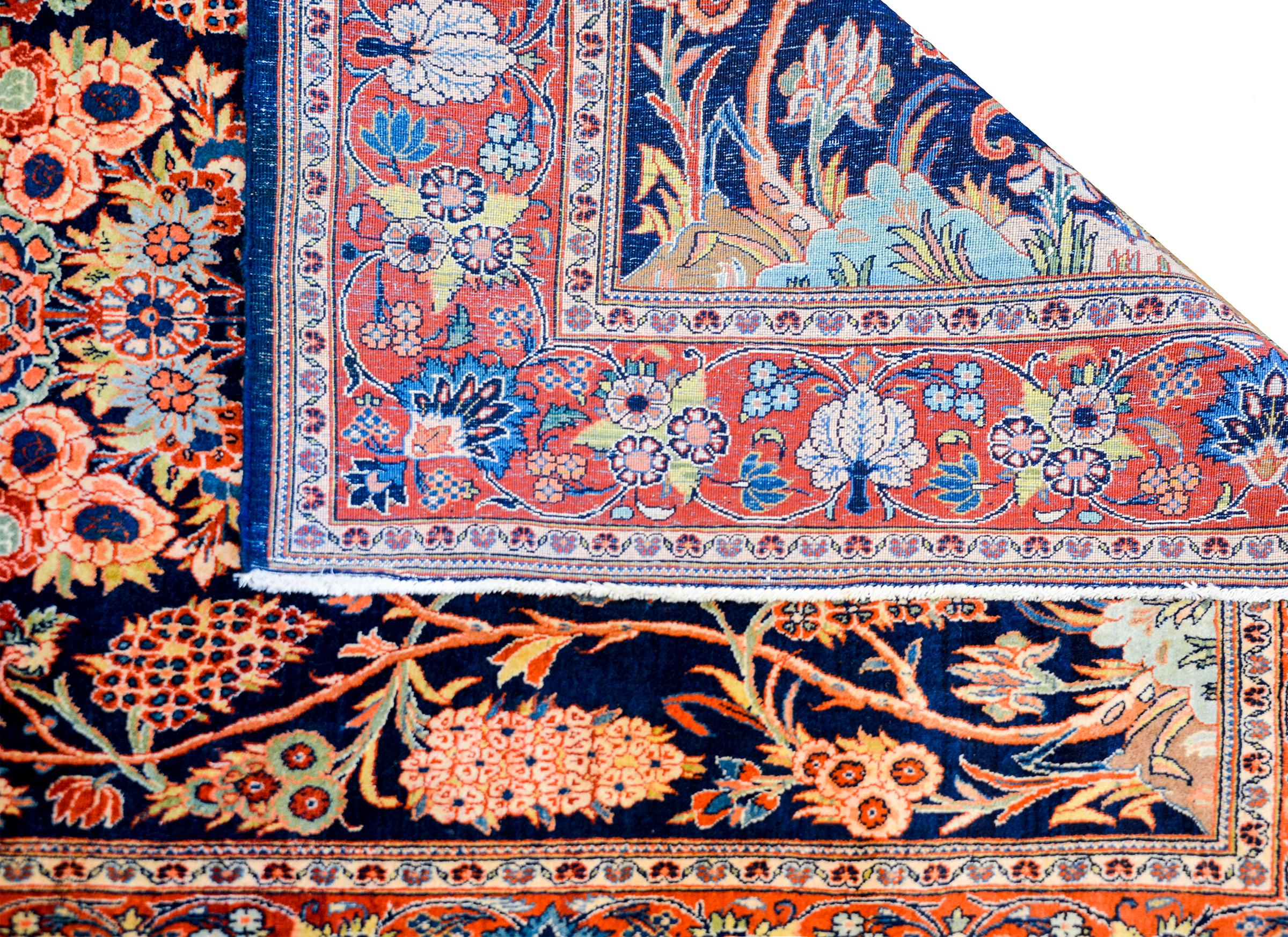 Wunderschöner Kashan-Gebetteppich aus dem frühen 20. Jahrhundert im Angebot 1