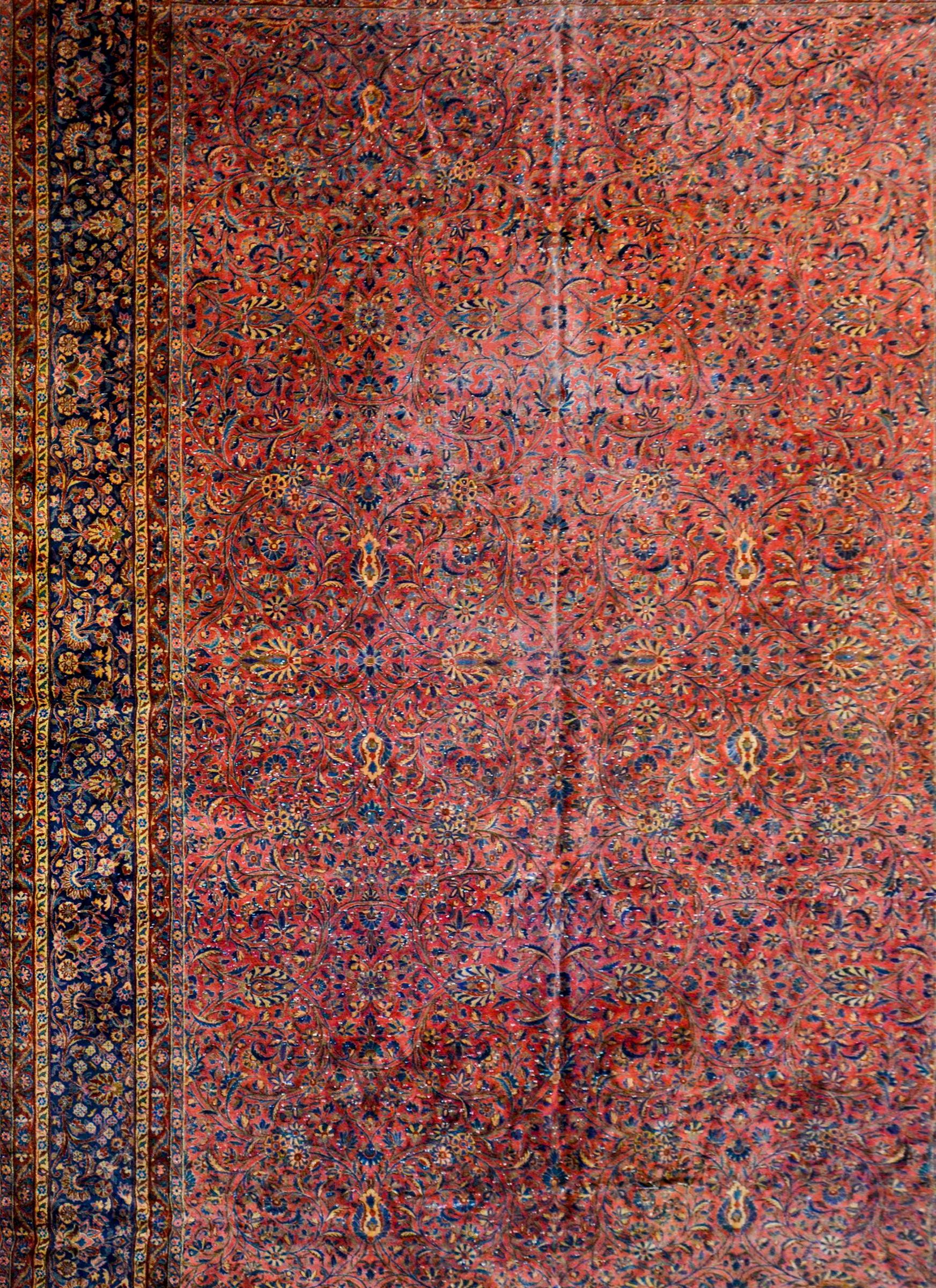 Persian Gorgeous Early 20th Century Kashan Rug For Sale