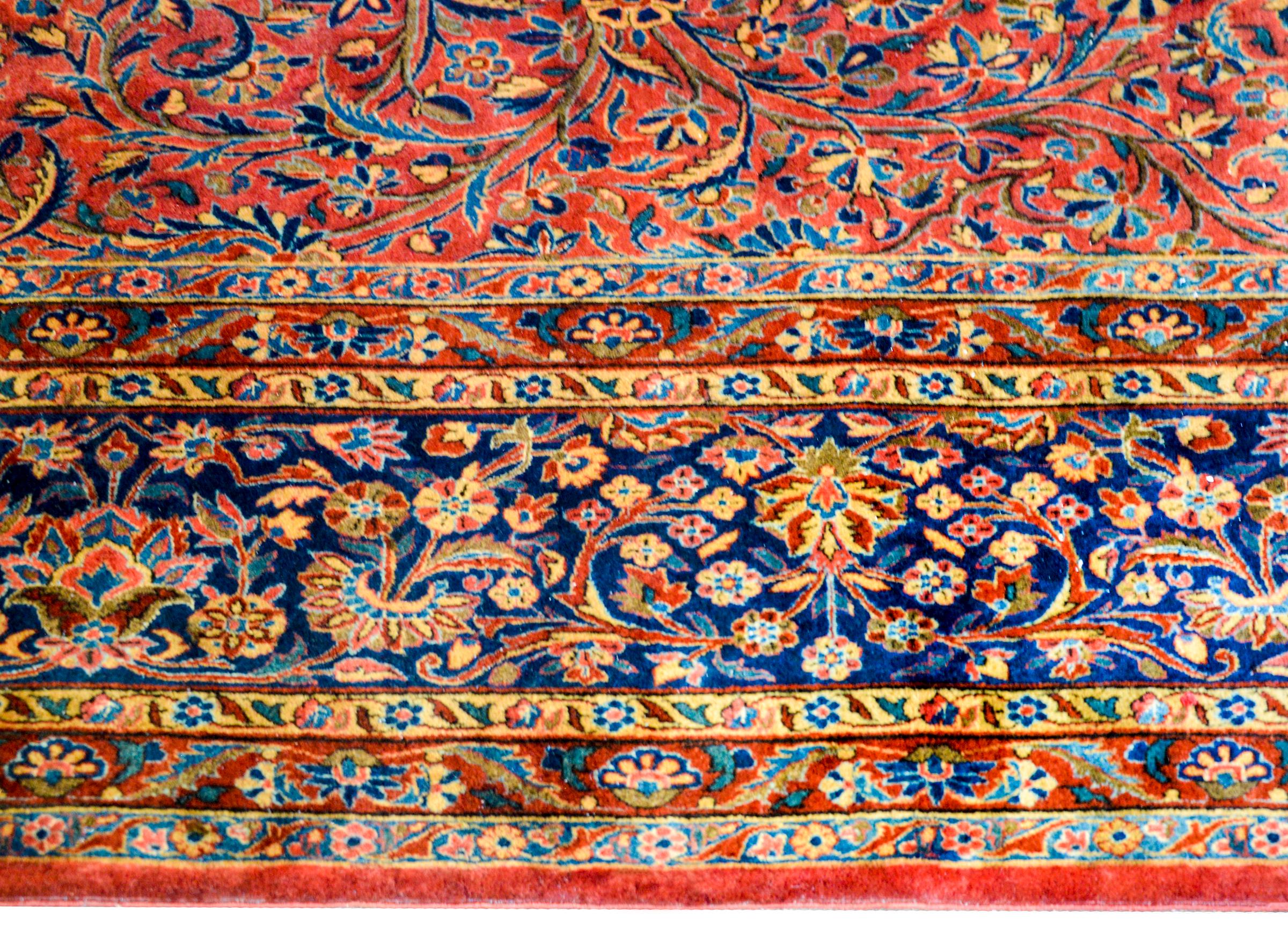 Wunderschöner Kashan-Teppich aus dem frühen 20. Jahrhundert (Pflanzlich gefärbt) im Angebot
