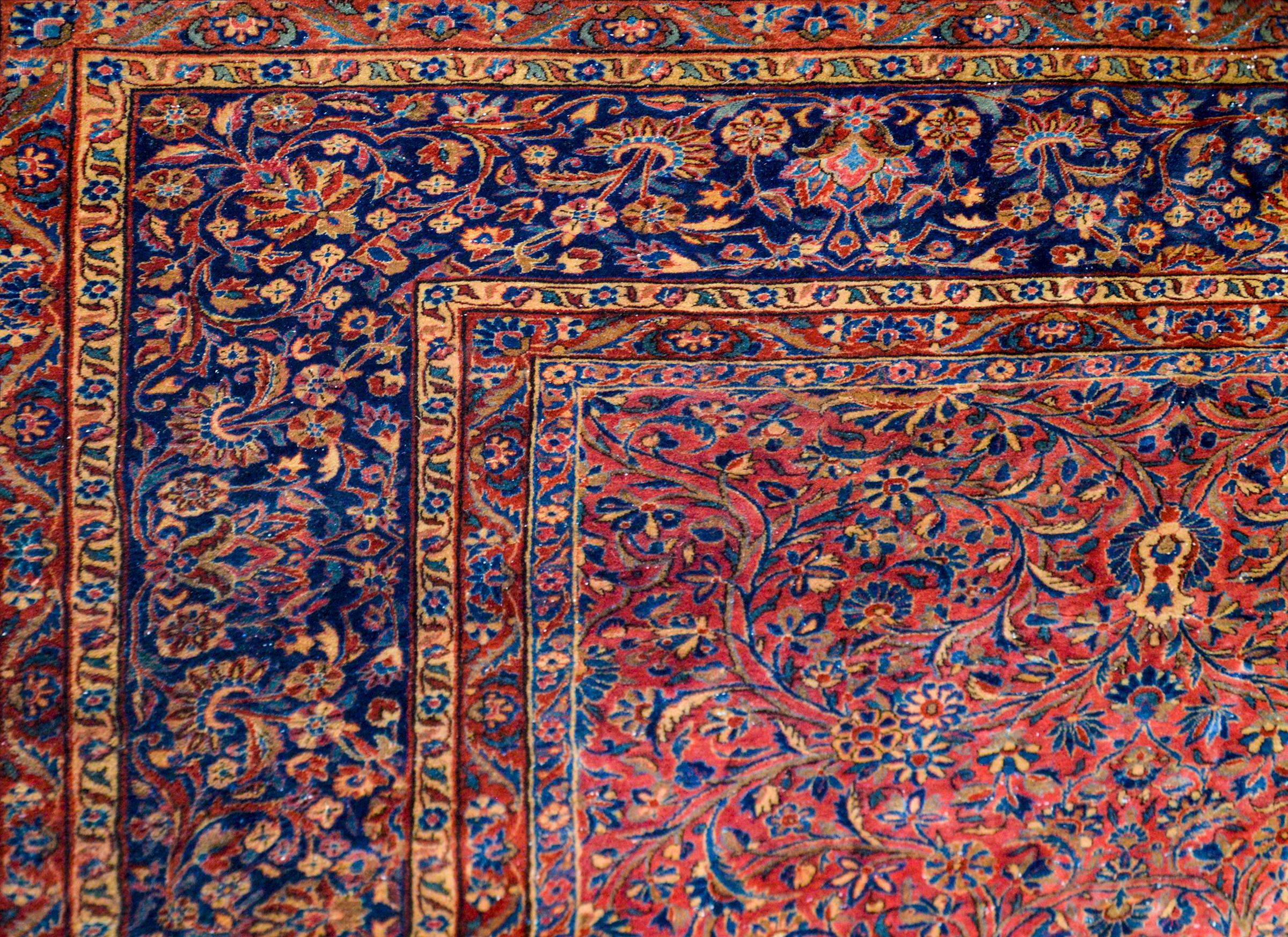 Gorgeous Early 20th Century Kashan Rug For Sale 1