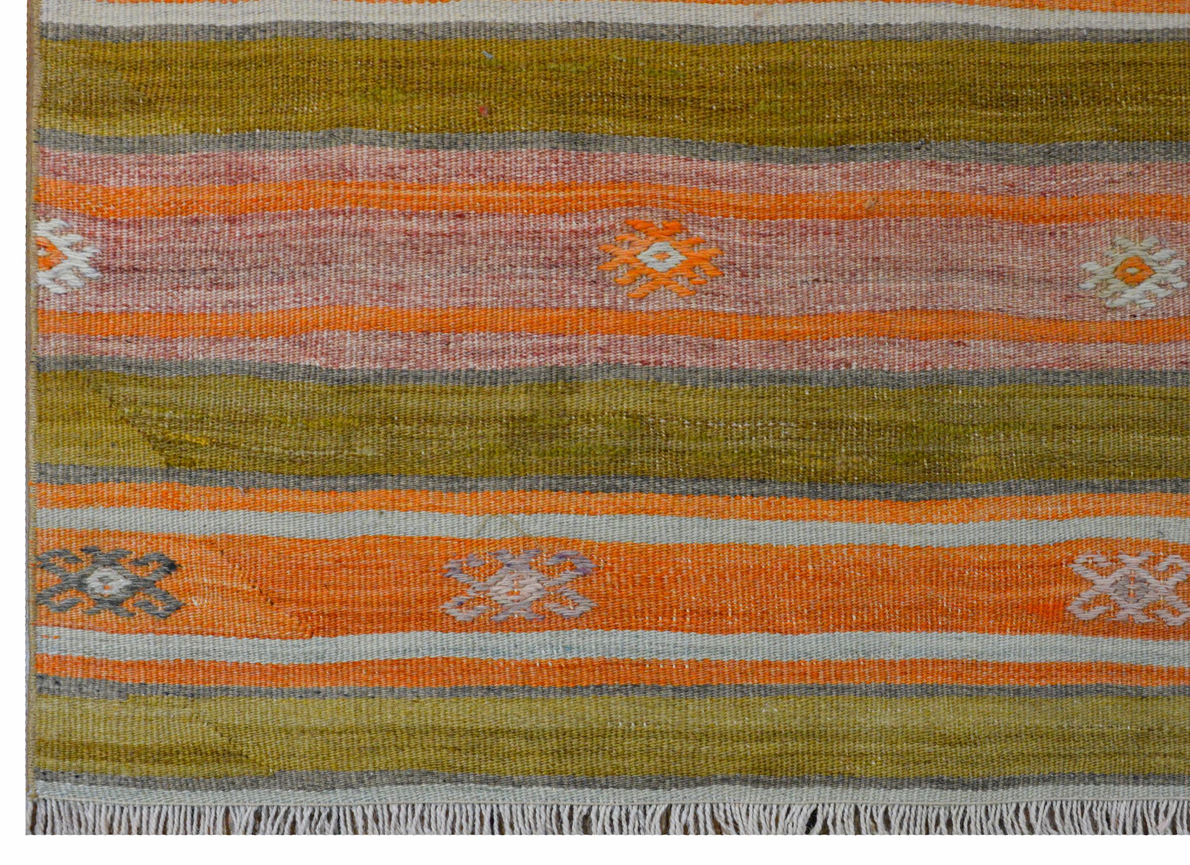 Mid-20th Century Gorgeous Early 20th Century Konya Kilim Runner For Sale