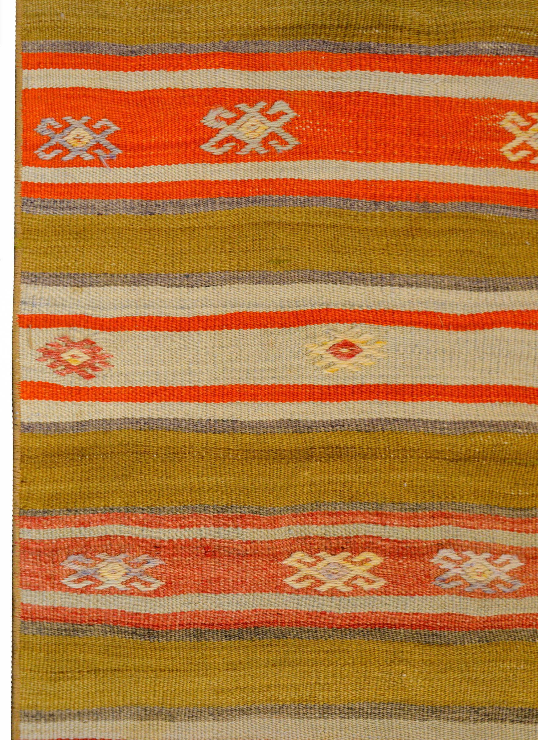Wool Gorgeous Early 20th Century Konya Kilim Runner For Sale