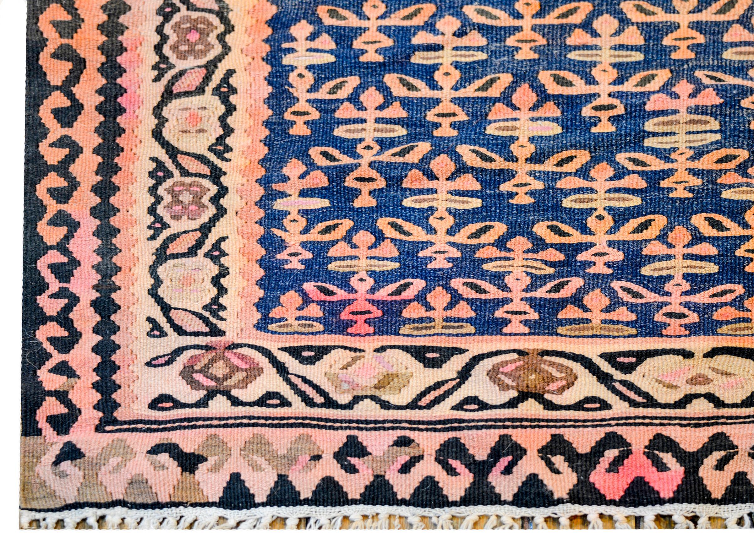 Wool Gorgeous Early 20th Century Kurdish Kilim Rug For Sale