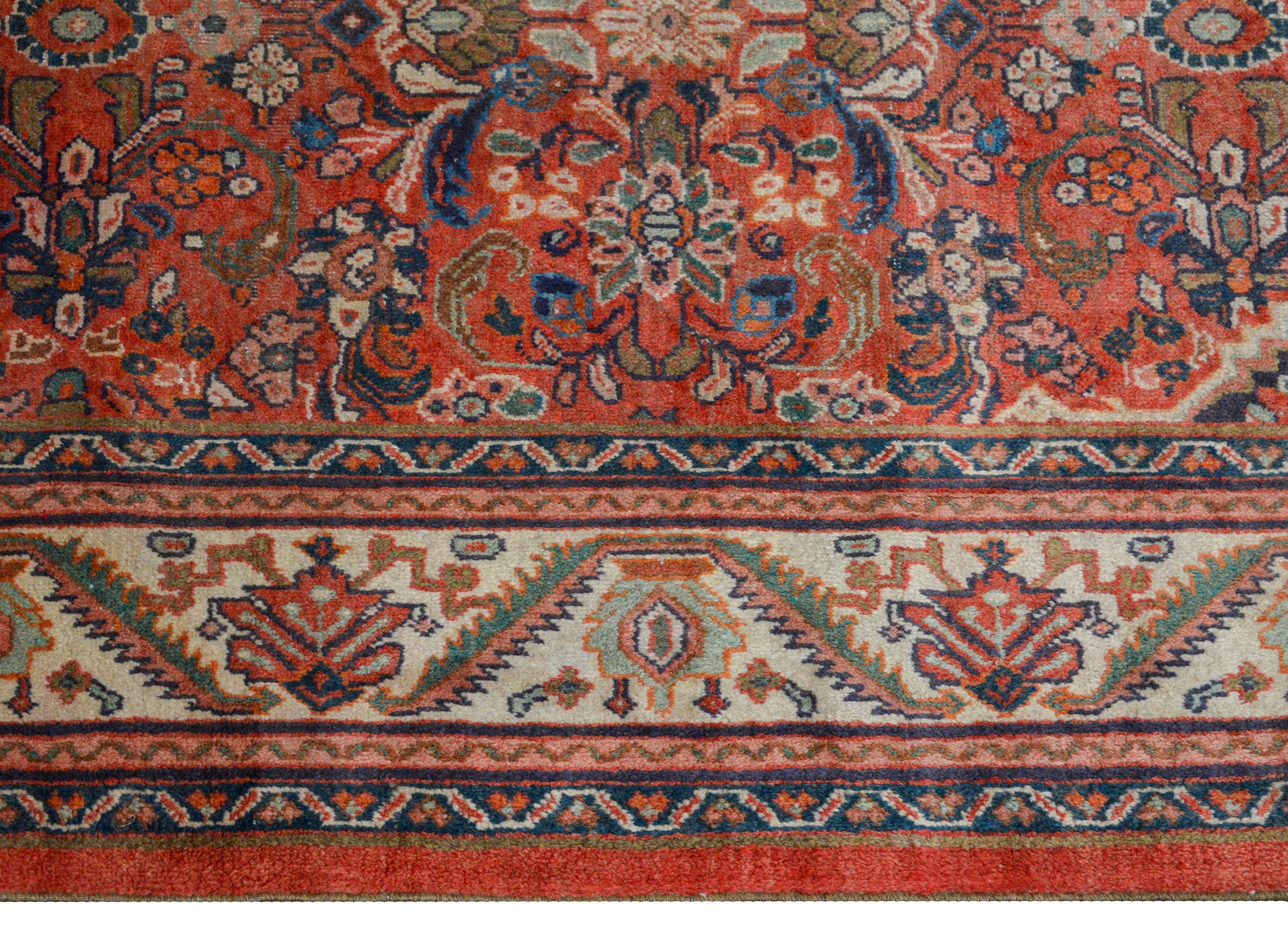 Wool Gorgeous Early 20th Century Mahal Rug