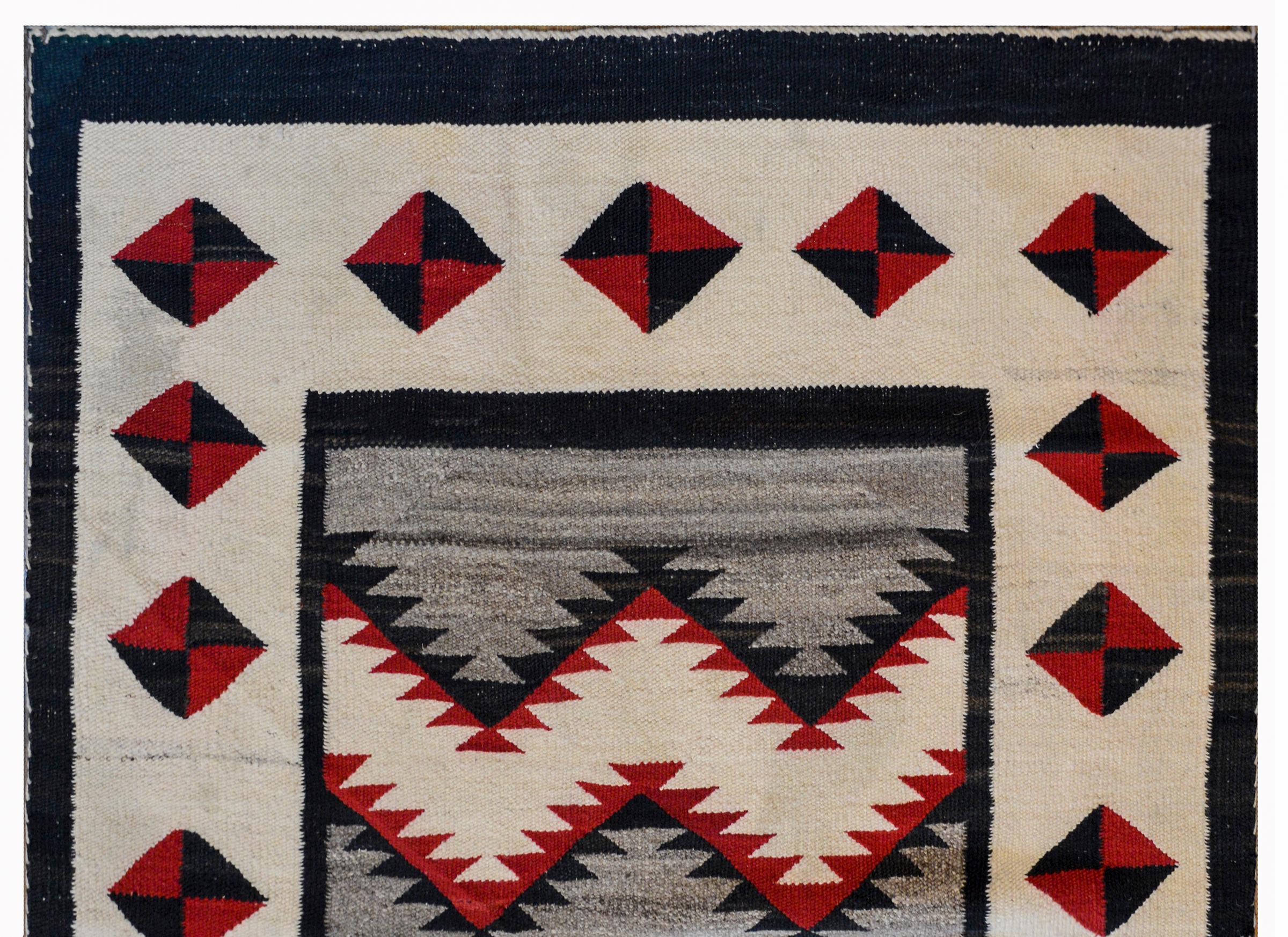 Vegetable Dyed Gorgeous Early 20th Century Navajo Rug