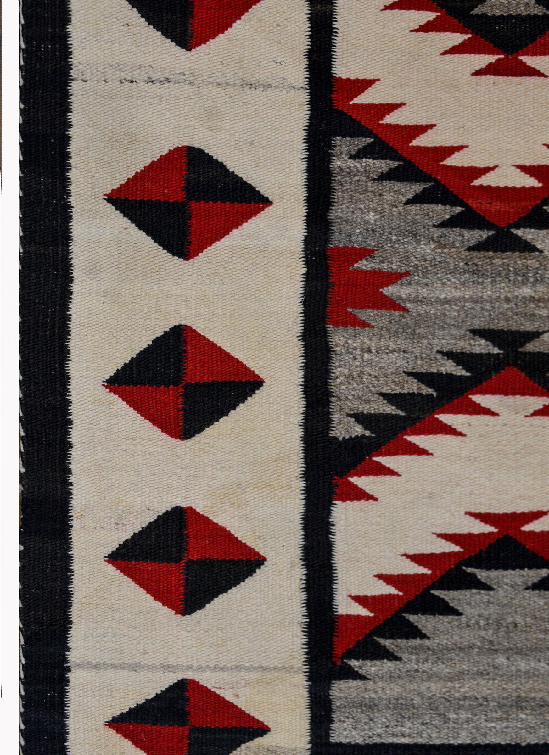 Wool Gorgeous Early 20th Century Navajo Rug