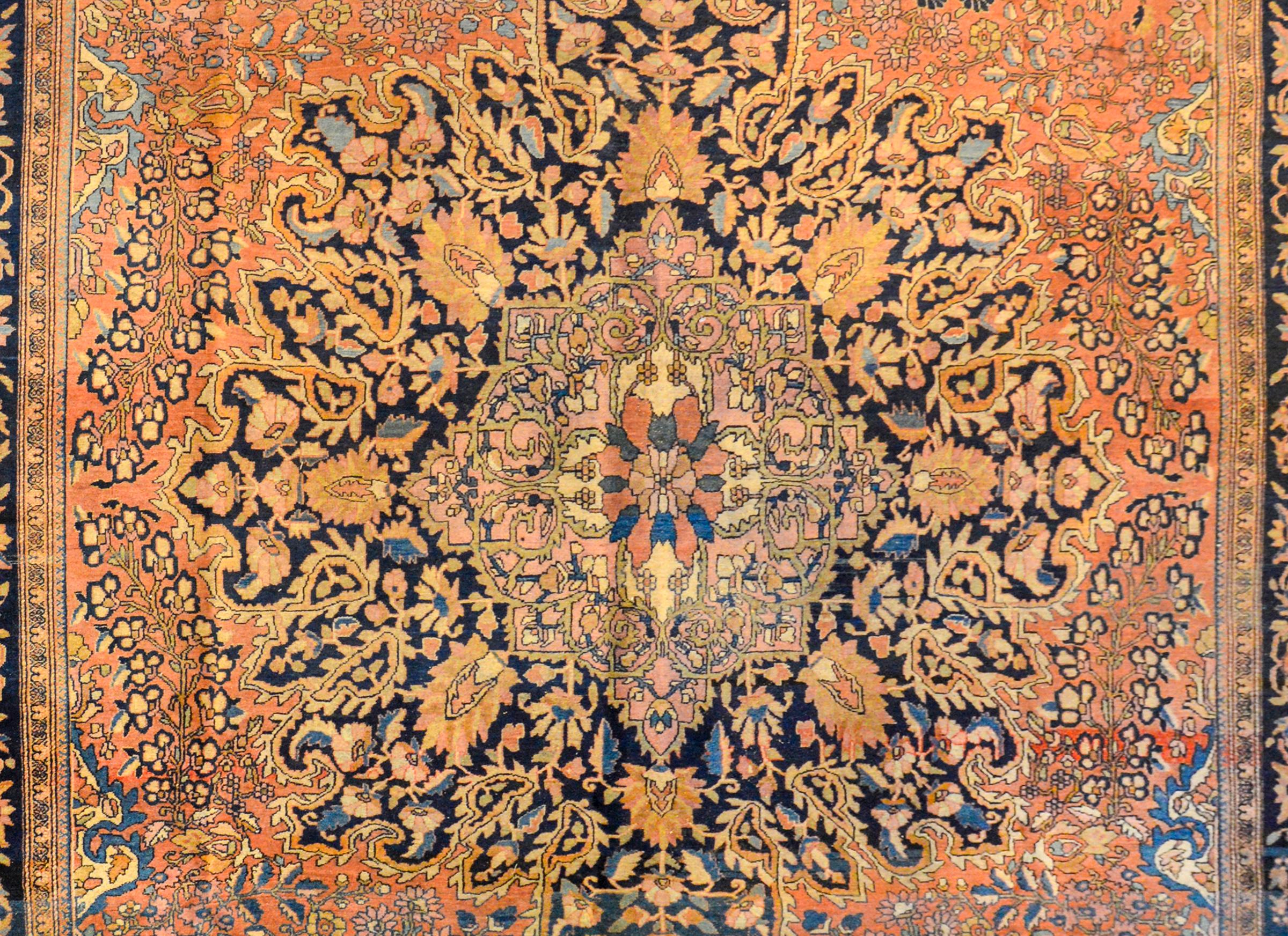 Persian Gorgeous Early 20th Century Sarouk Farahan Rug For Sale