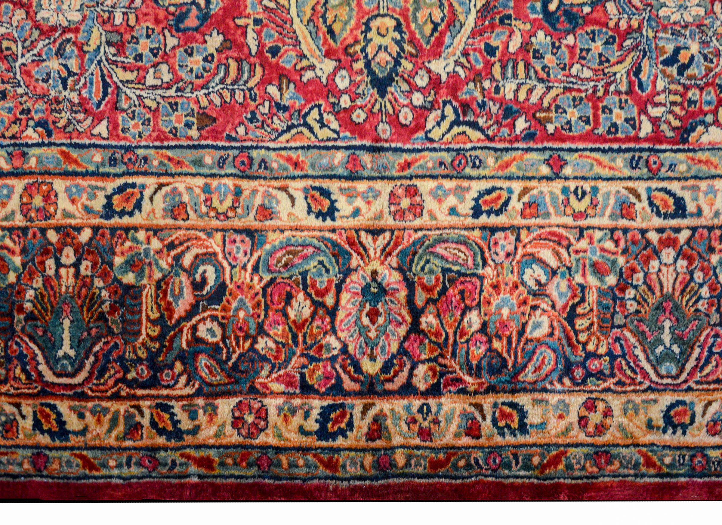Vegetable Dyed Gorgeous Early 20th Century Sarouk Rug