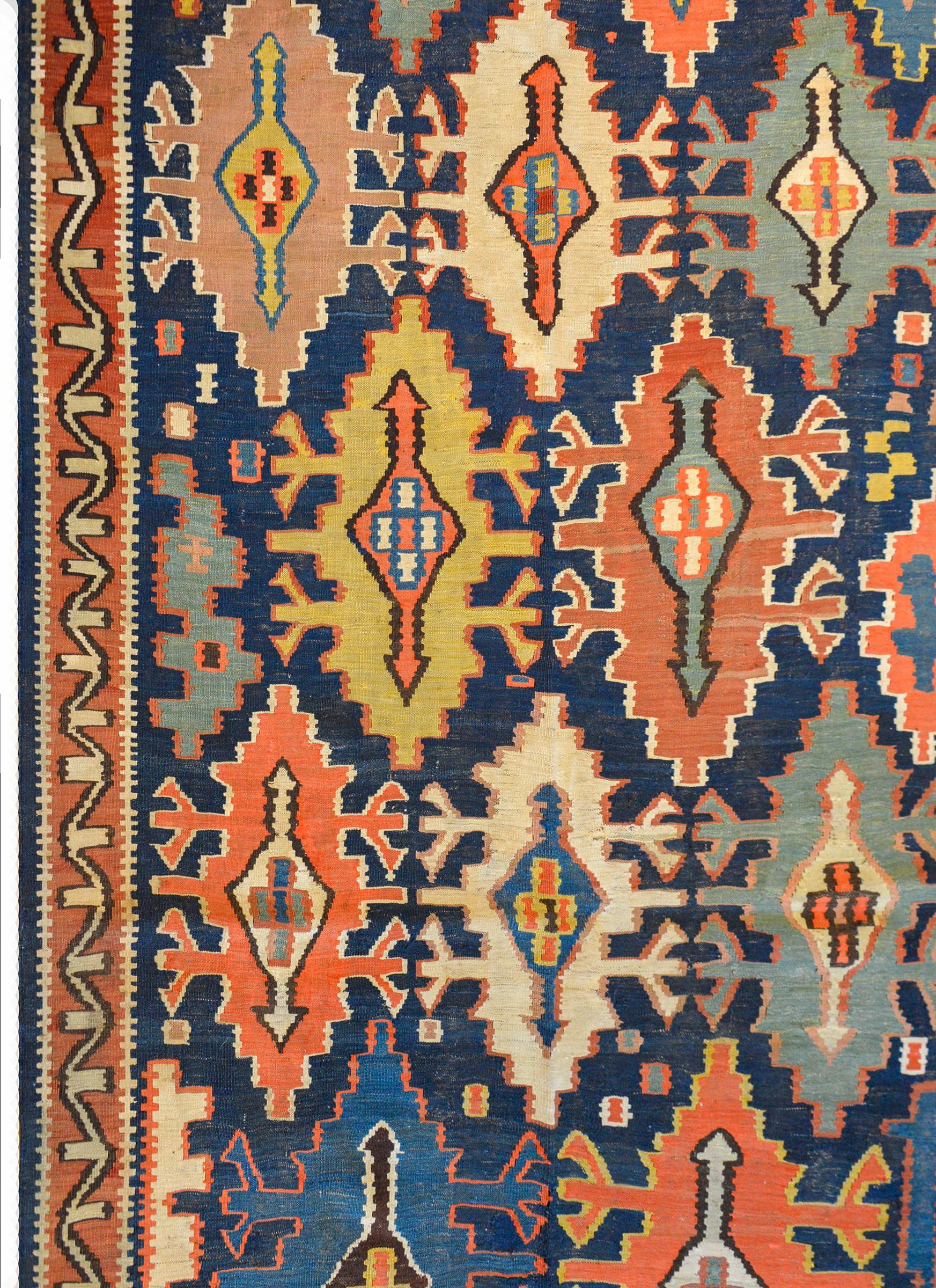 Persian Gorgeous Early 20th Century Kuba Kilim Rug