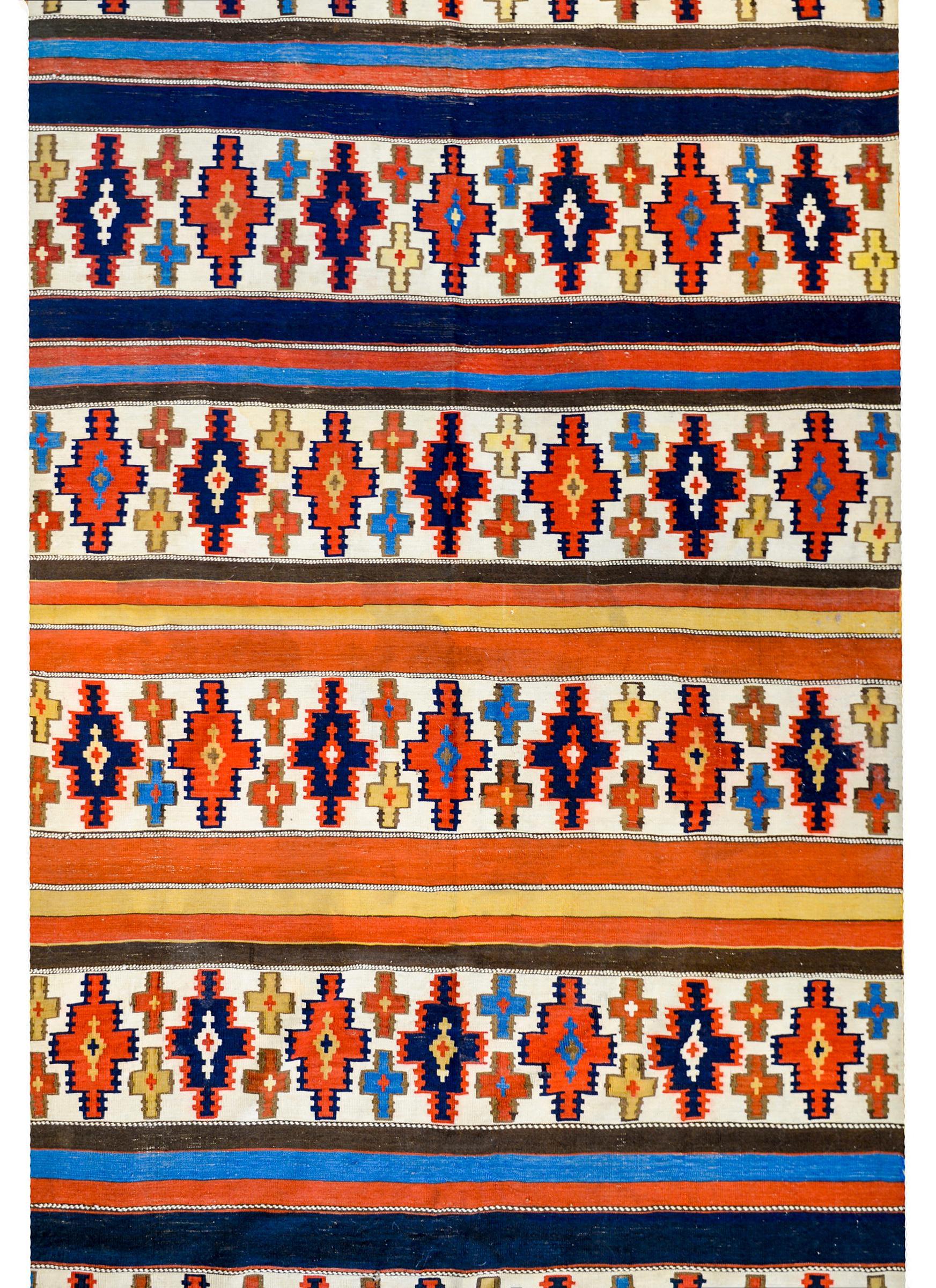 Persian Gorgeous Early 20th Century Shahsevan Kilim Runner For Sale