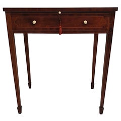 Gorgeous Edwardian Inlaid Side or Writing Table by Hampton and Sons