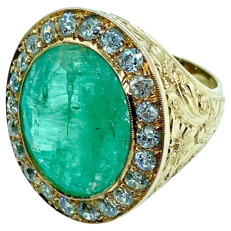 Antique Carved Emerald Indian Ring For Sale at 1stDibs | antique indian ...