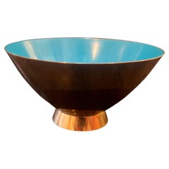 Gorgeous Enameled Decorative Bowl in Brass by Gorham
