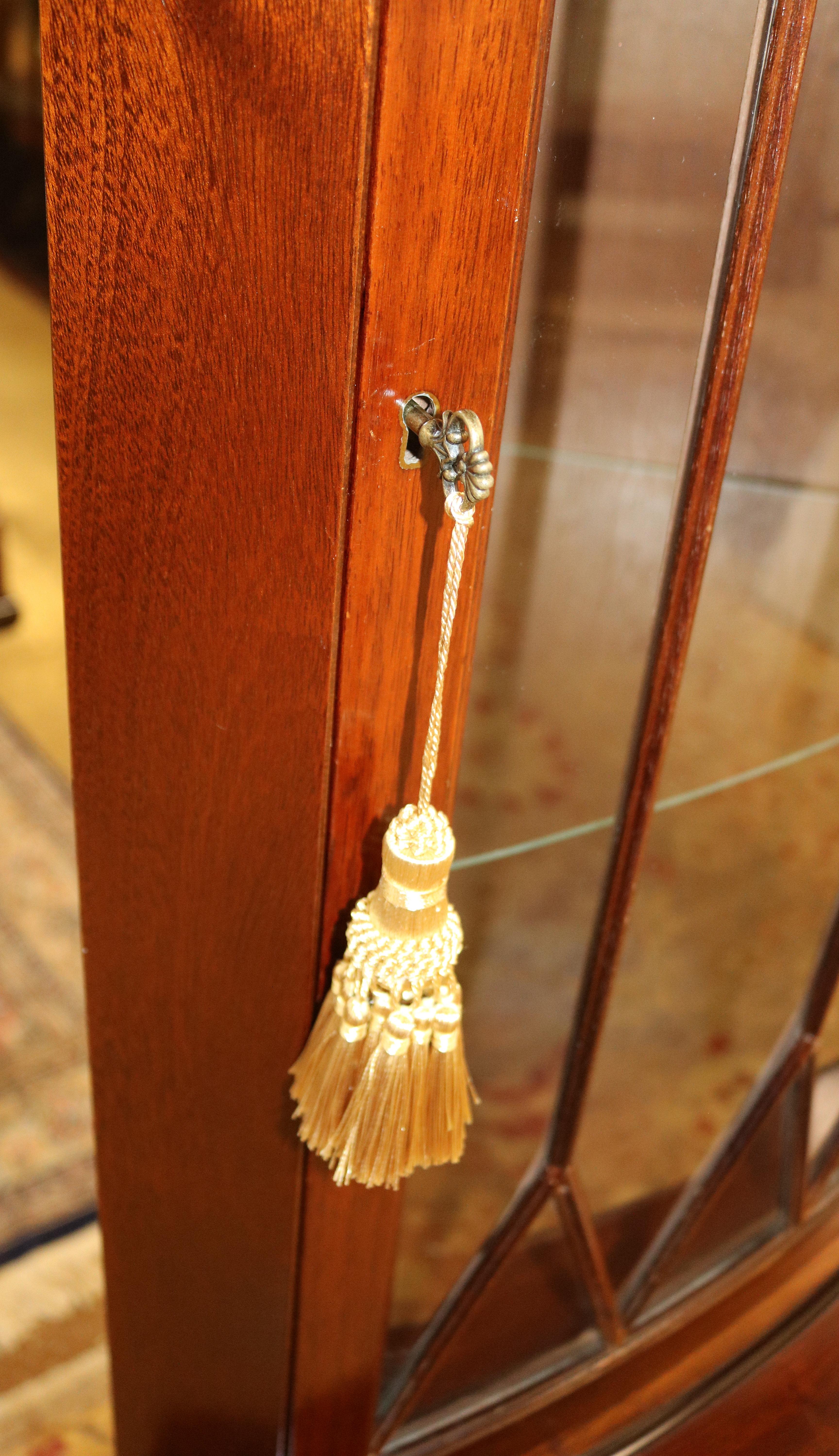 Gorgeous English Mahogany Inlaid Corner Cabinet 4