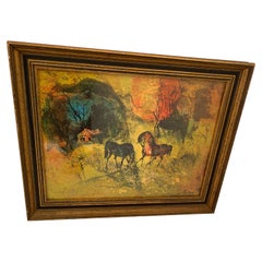 Magnifique lithographie éthérée originale signée au Vietnam par Lebadang