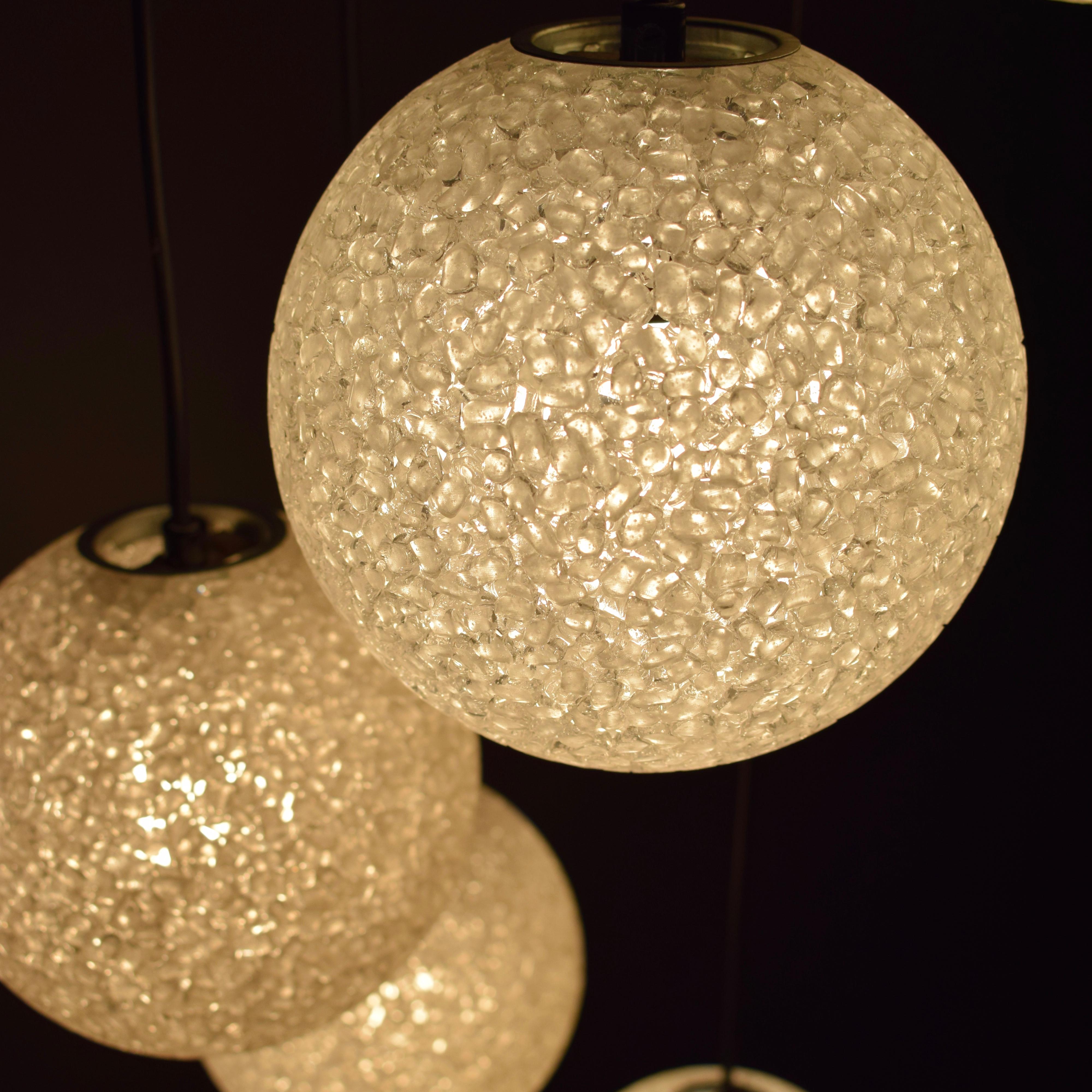 Gorgeous Five-Globe Chandelier, 1970s in vendita 1