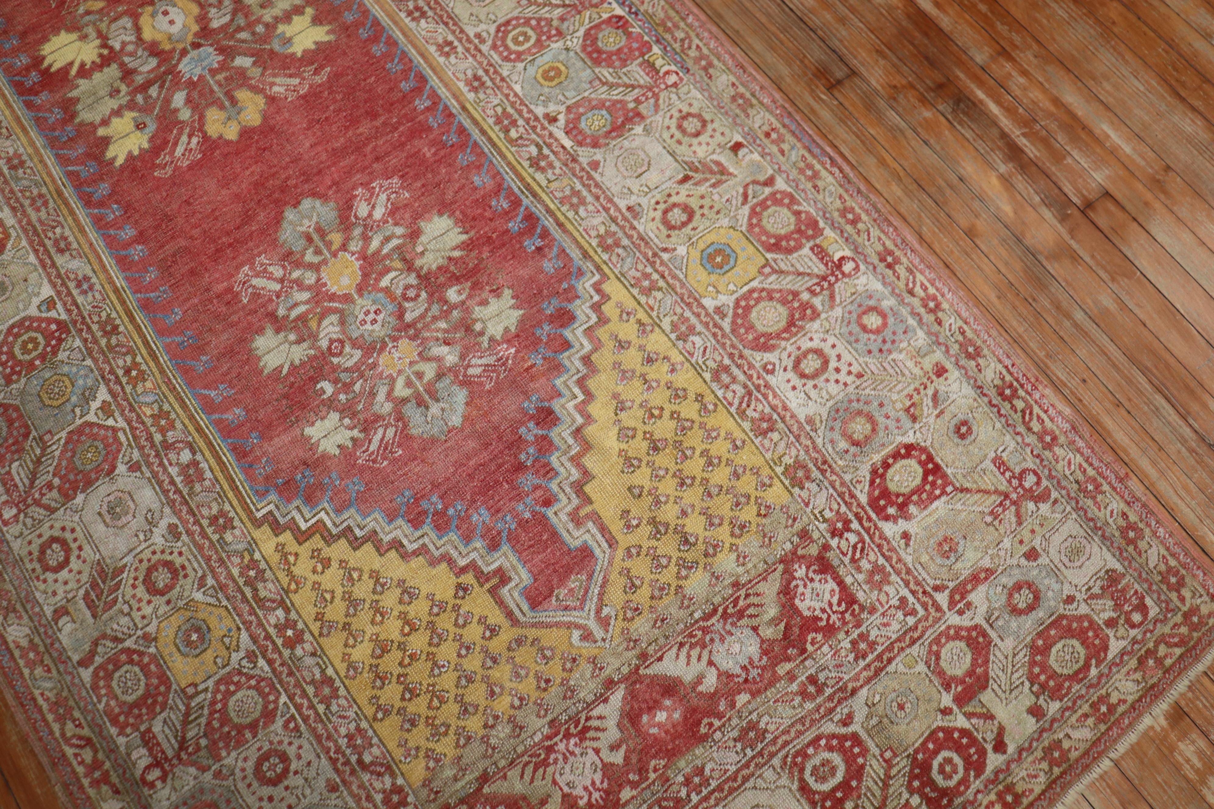Annodato a mano Splendido runner floreale turco Melas Antique in vendita
