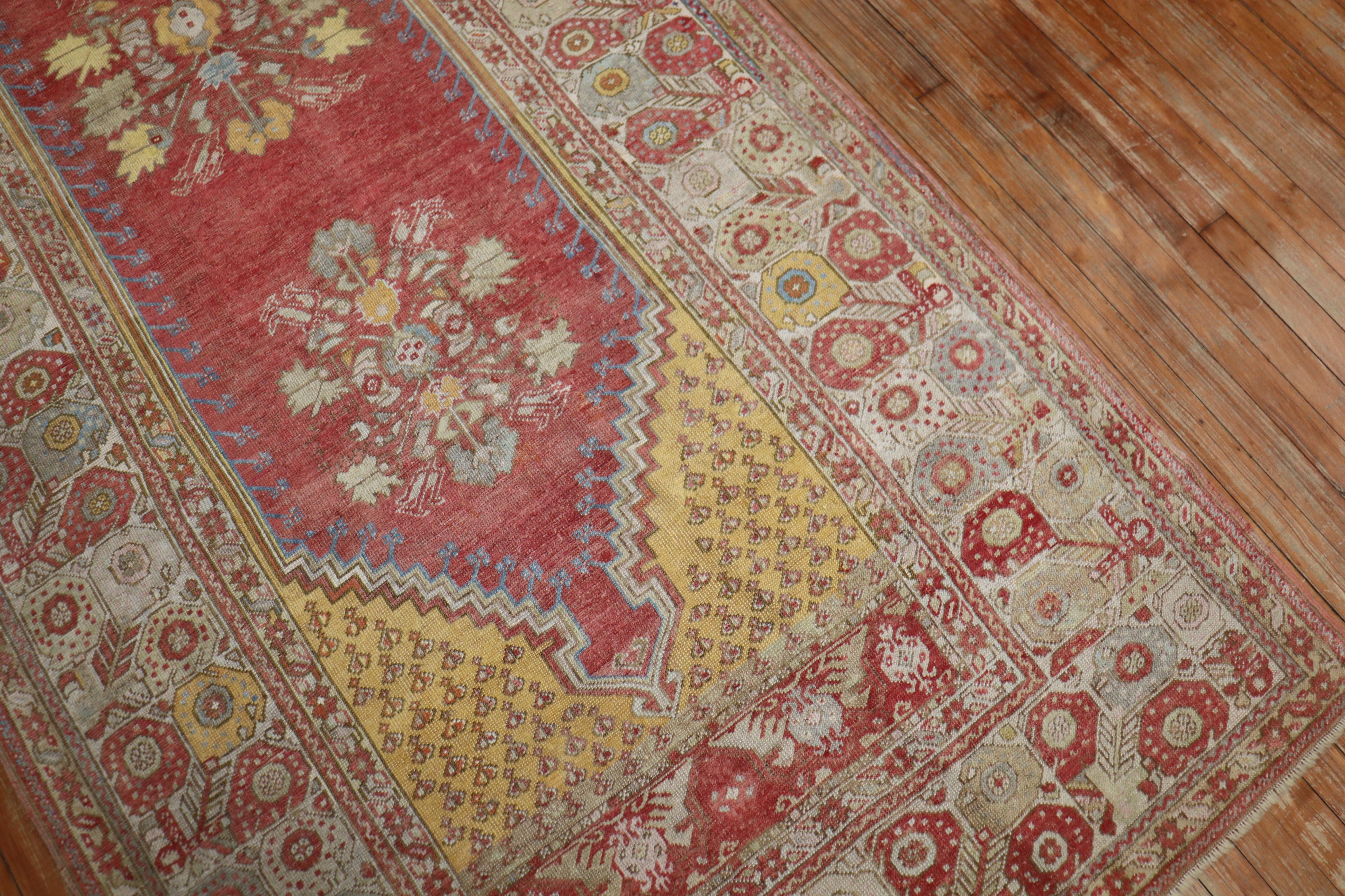 Gorgeous Floral Turkish Melas Antique Runner In Good Condition For Sale In New York, NY