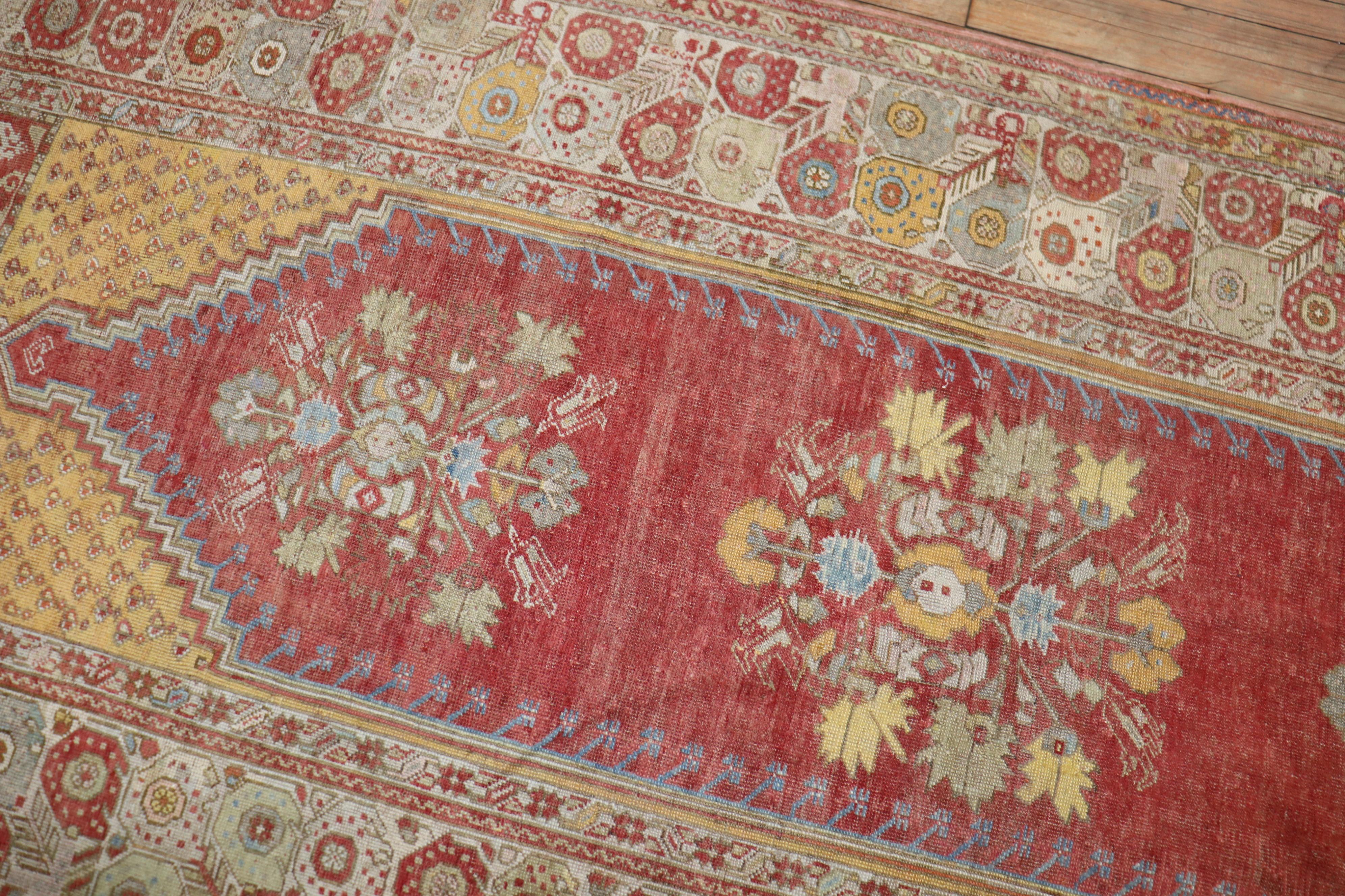 20th Century Gorgeous Floral Turkish Melas Antique Runner For Sale