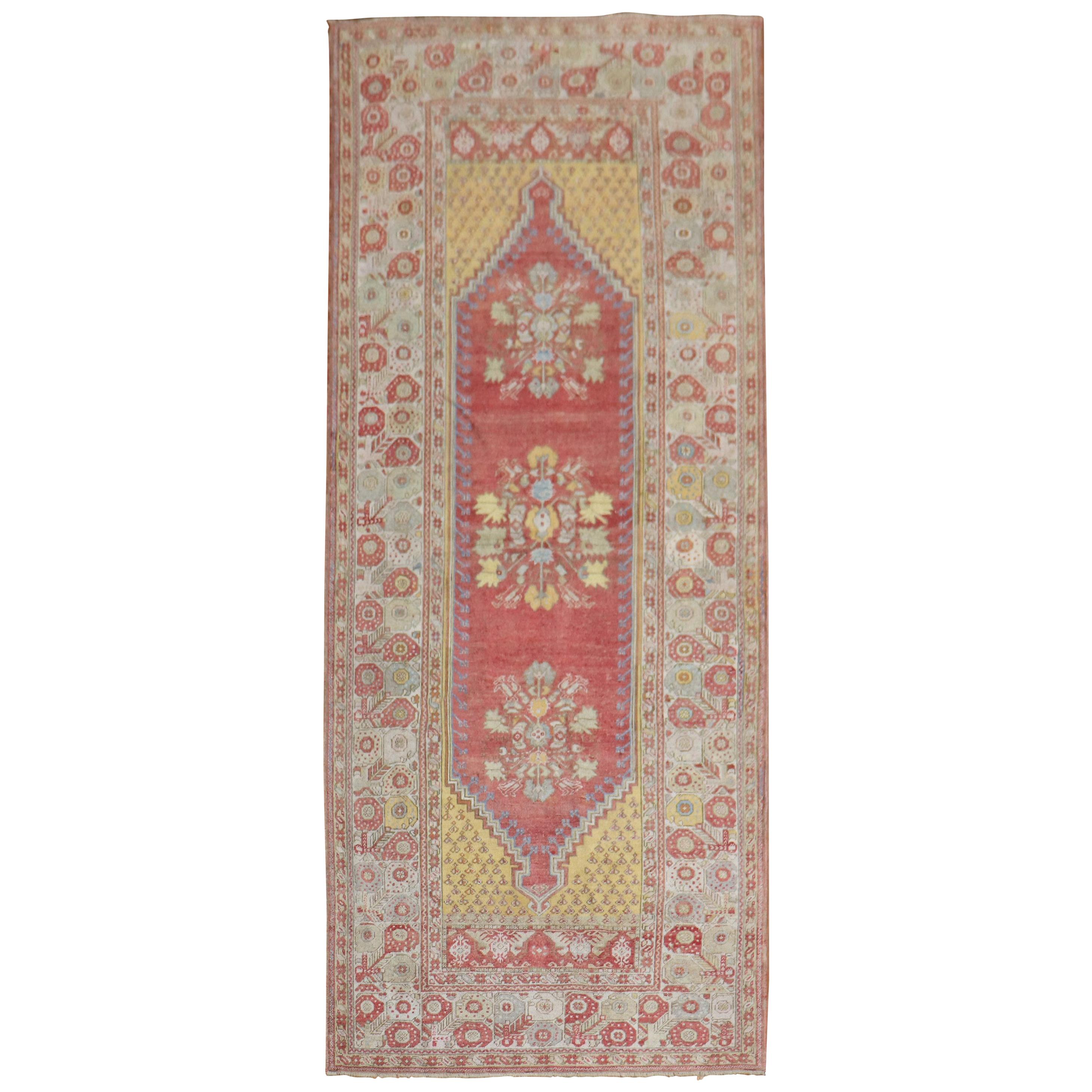 Splendido runner floreale turco Melas Antique
