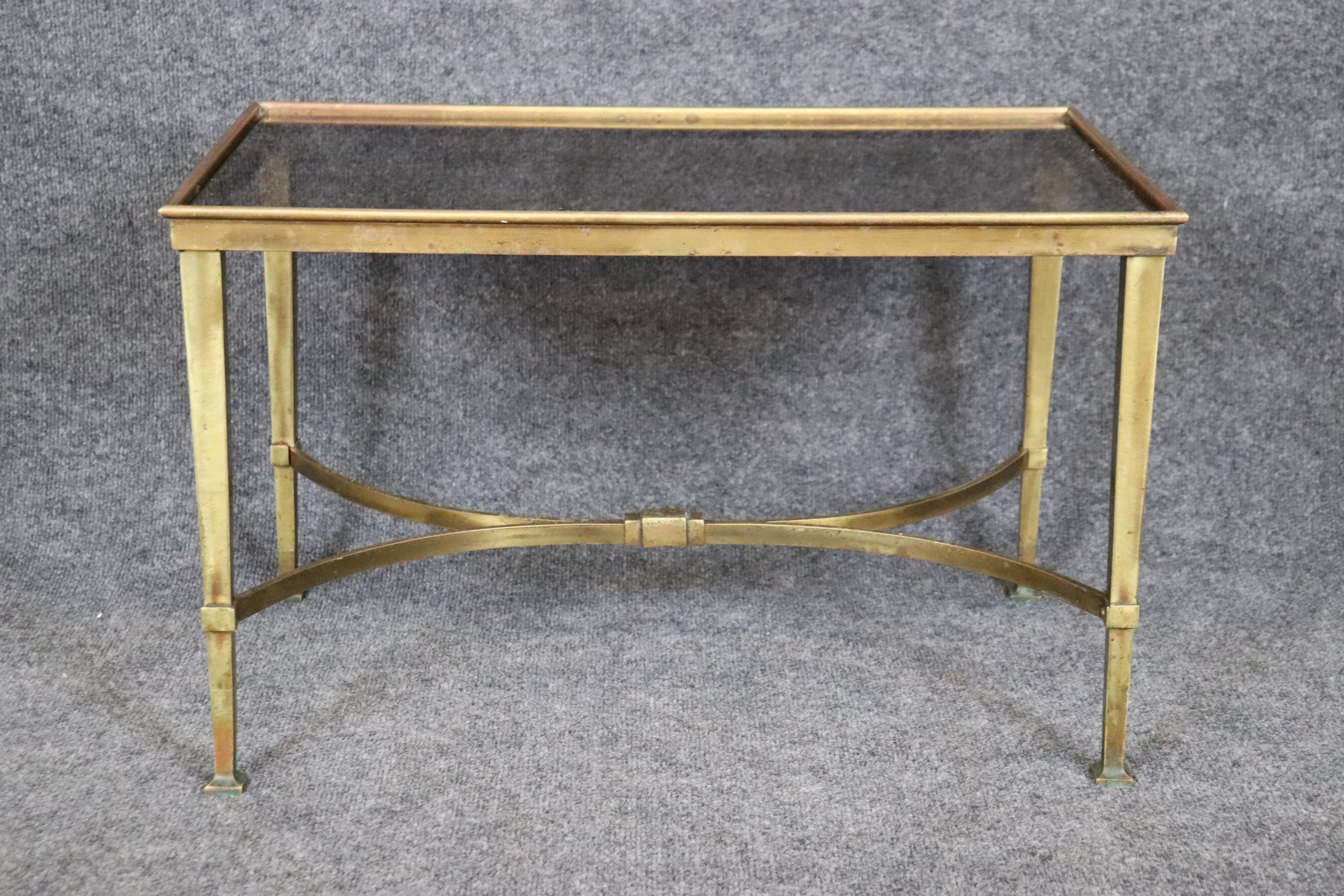 Gorgeous French Directoire Petite Gilt Bronze End Table or Coffee Table  For Sale 1
