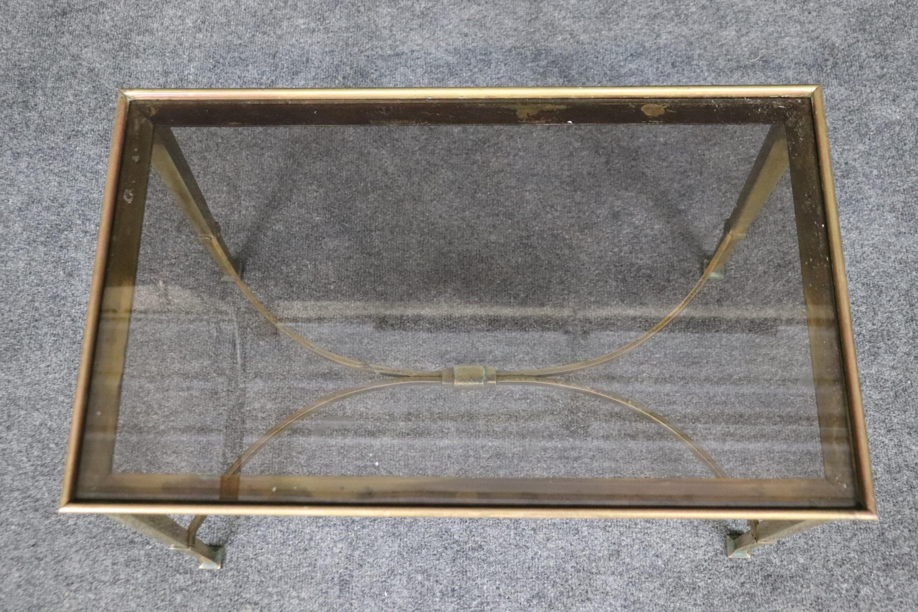 Gorgeous French Directoire Petite Gilt Bronze End Table or Coffee Table  For Sale 3