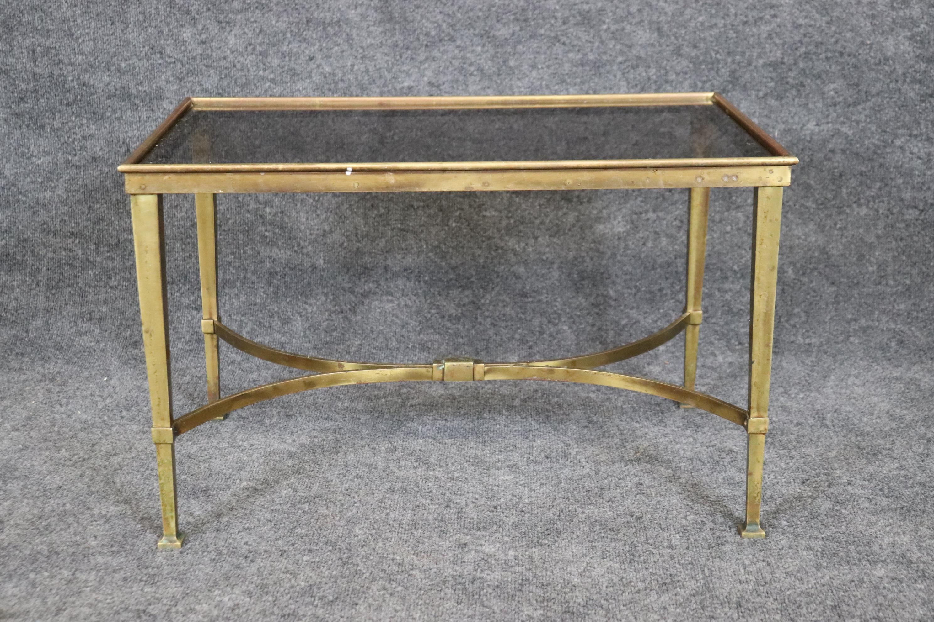 Gorgeous French Directoire Petite Gilt Bronze End Table or Coffee Table  For Sale 4