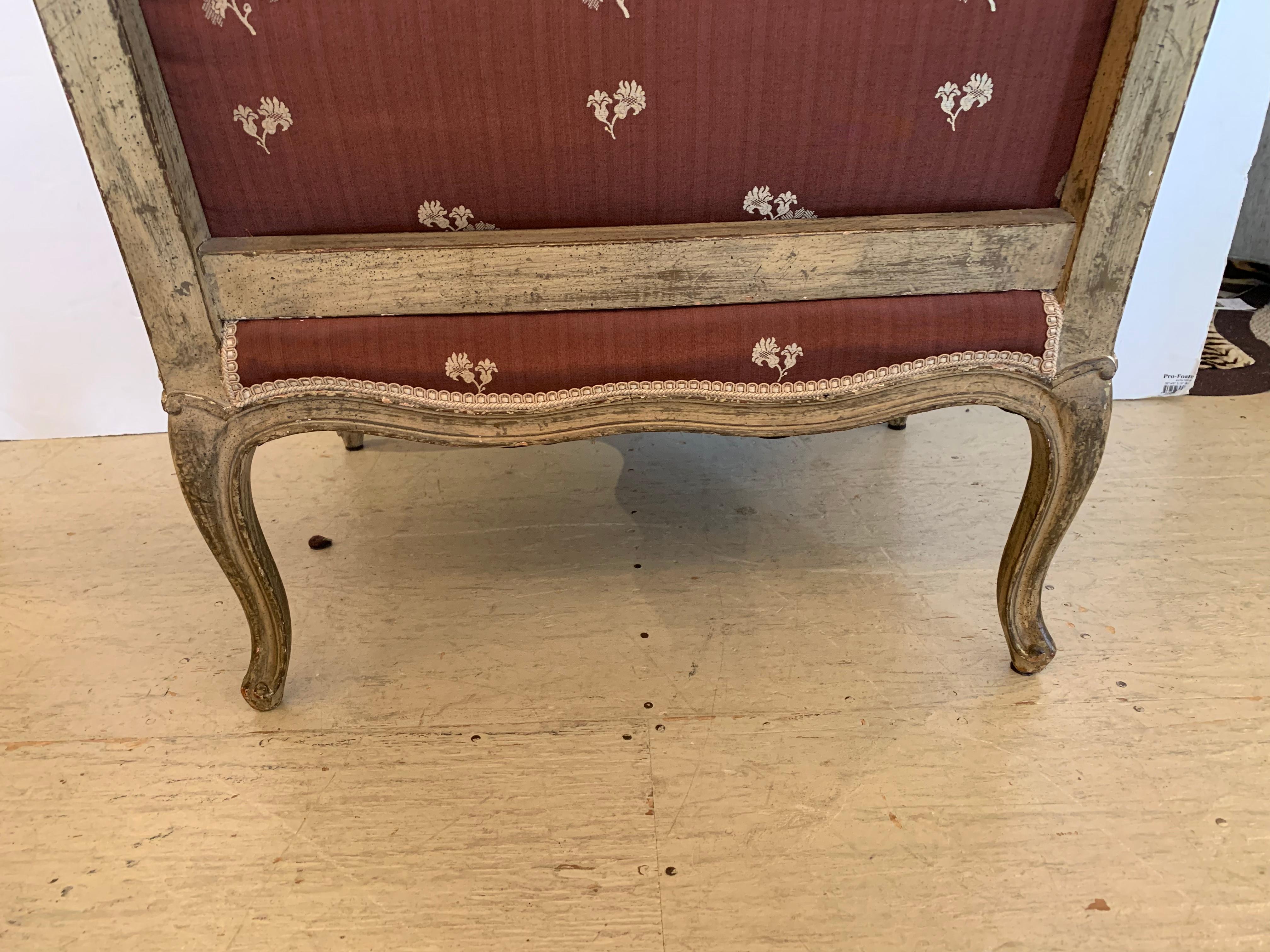 Gorgeous French Louis XV Club Chair Dressed Up in Rose Tarlow Fabric 4