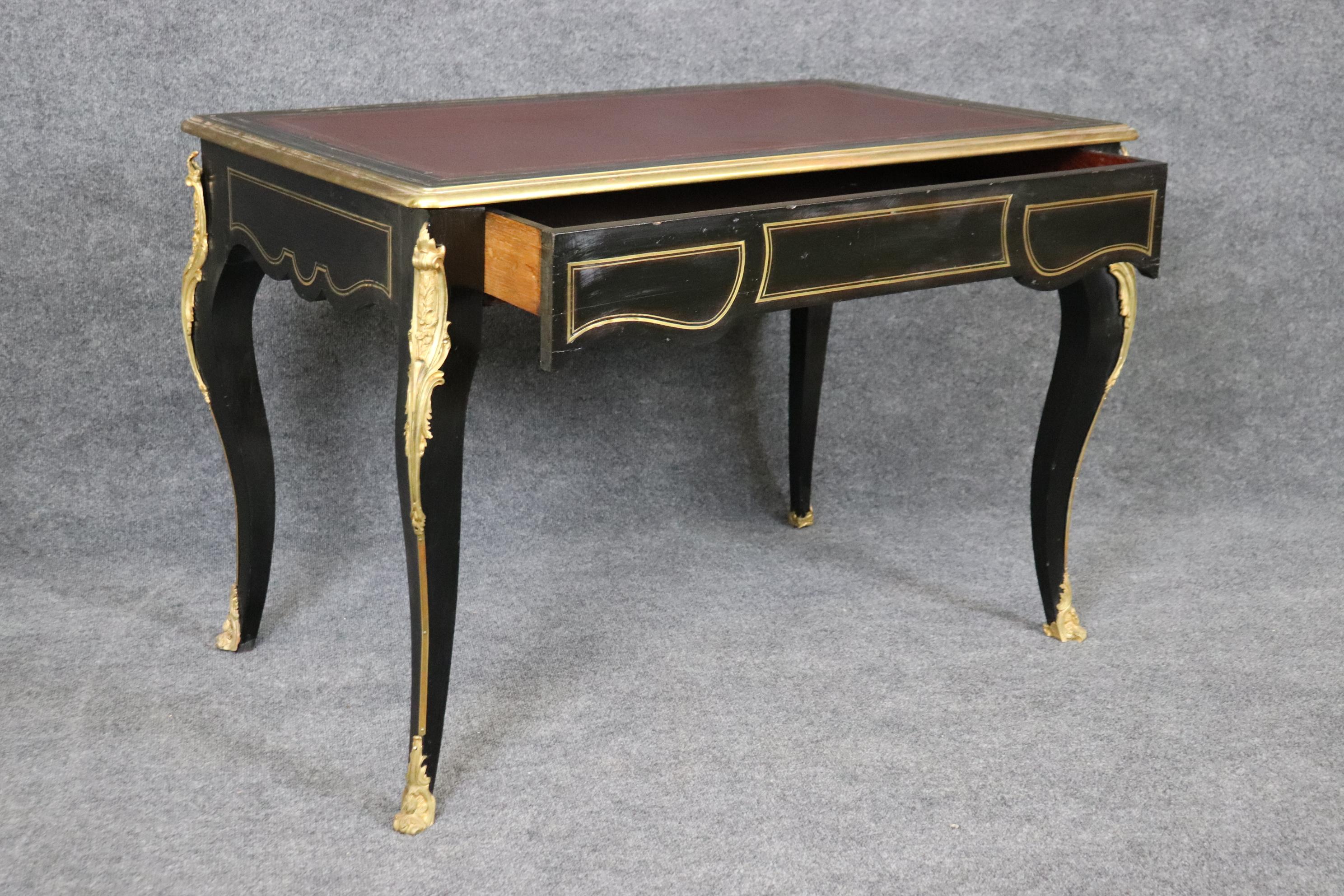 Gorgeous French Louis XV Style Ebonized Writing Executive Desk  For Sale 1