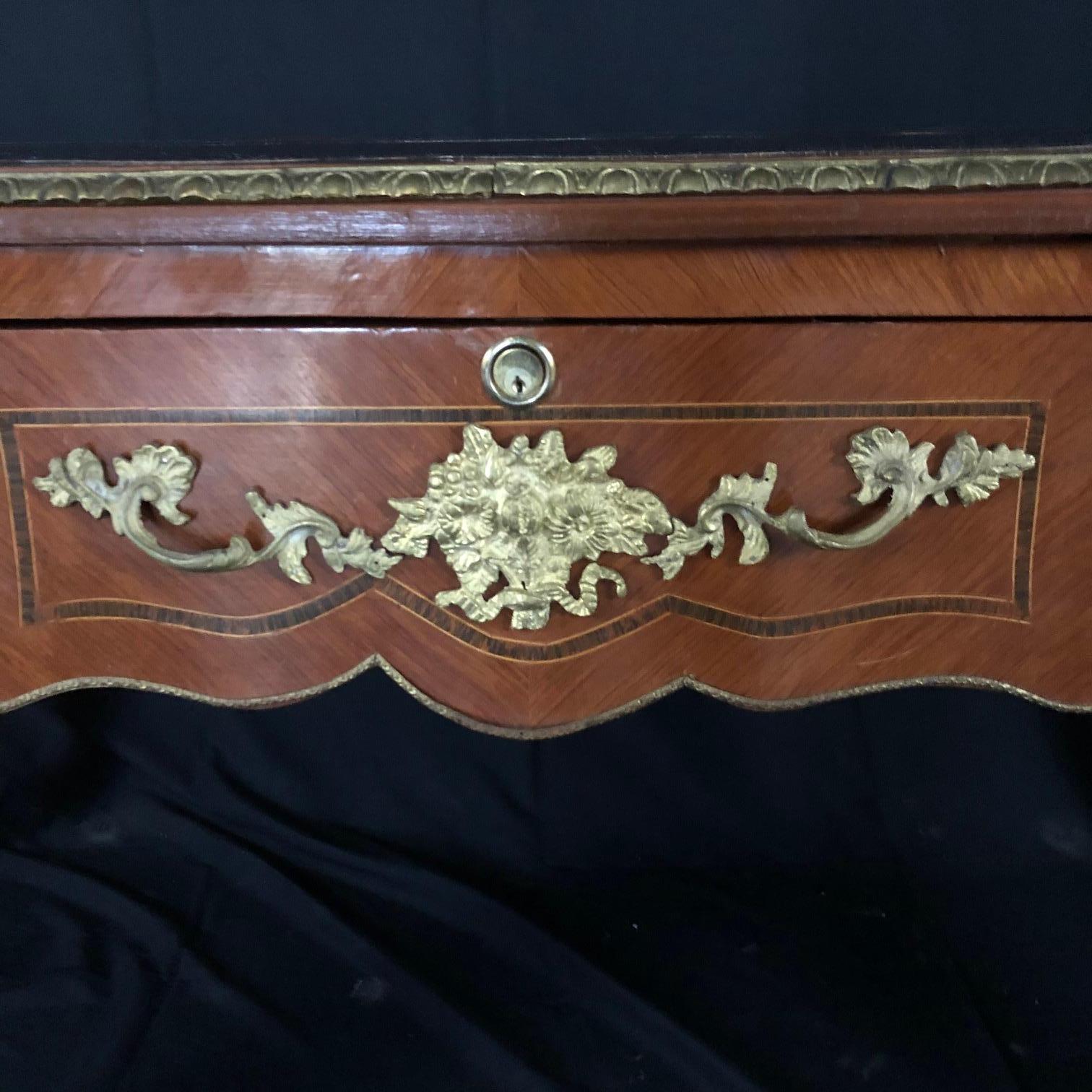 Gorgeous French Louis XV Style Two-Sided Bureau Plat Desk 1