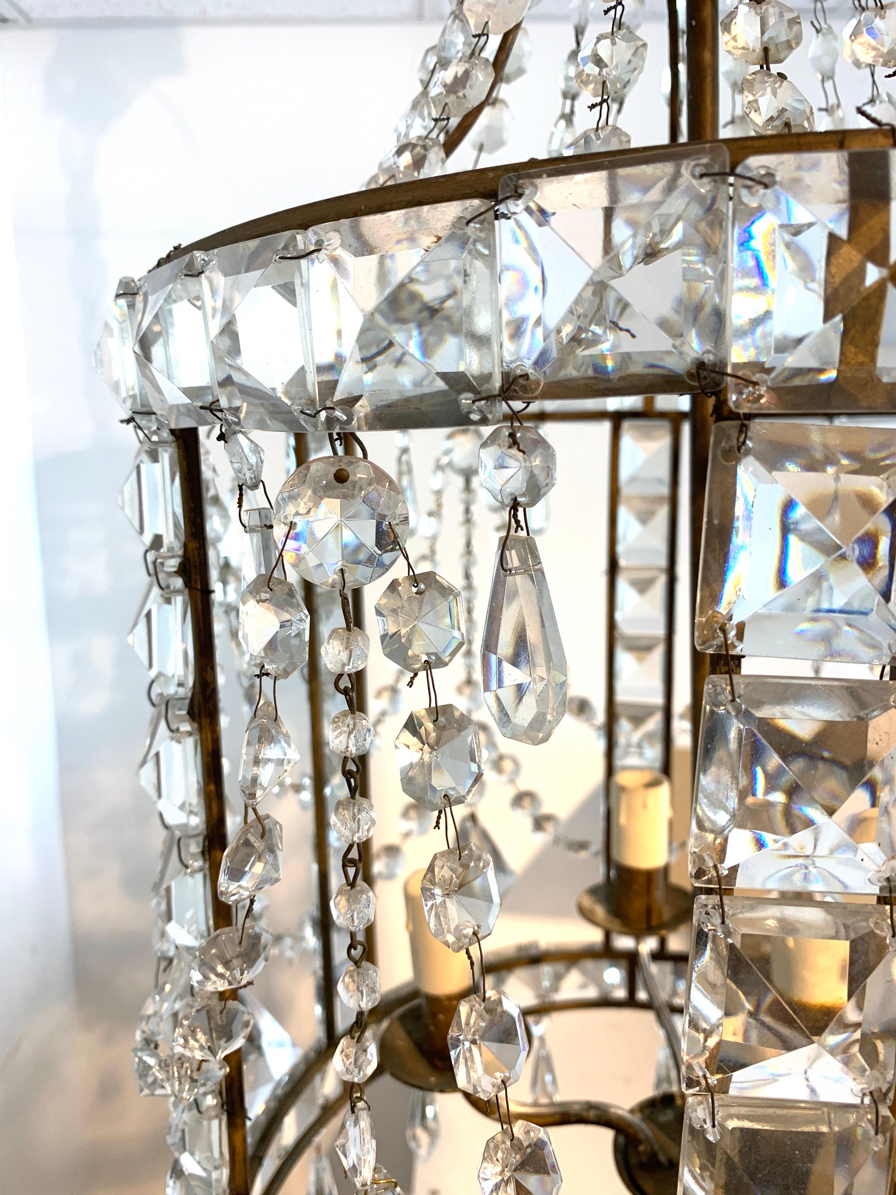Gorgeous French Neoclassical Crystal Lantern 2