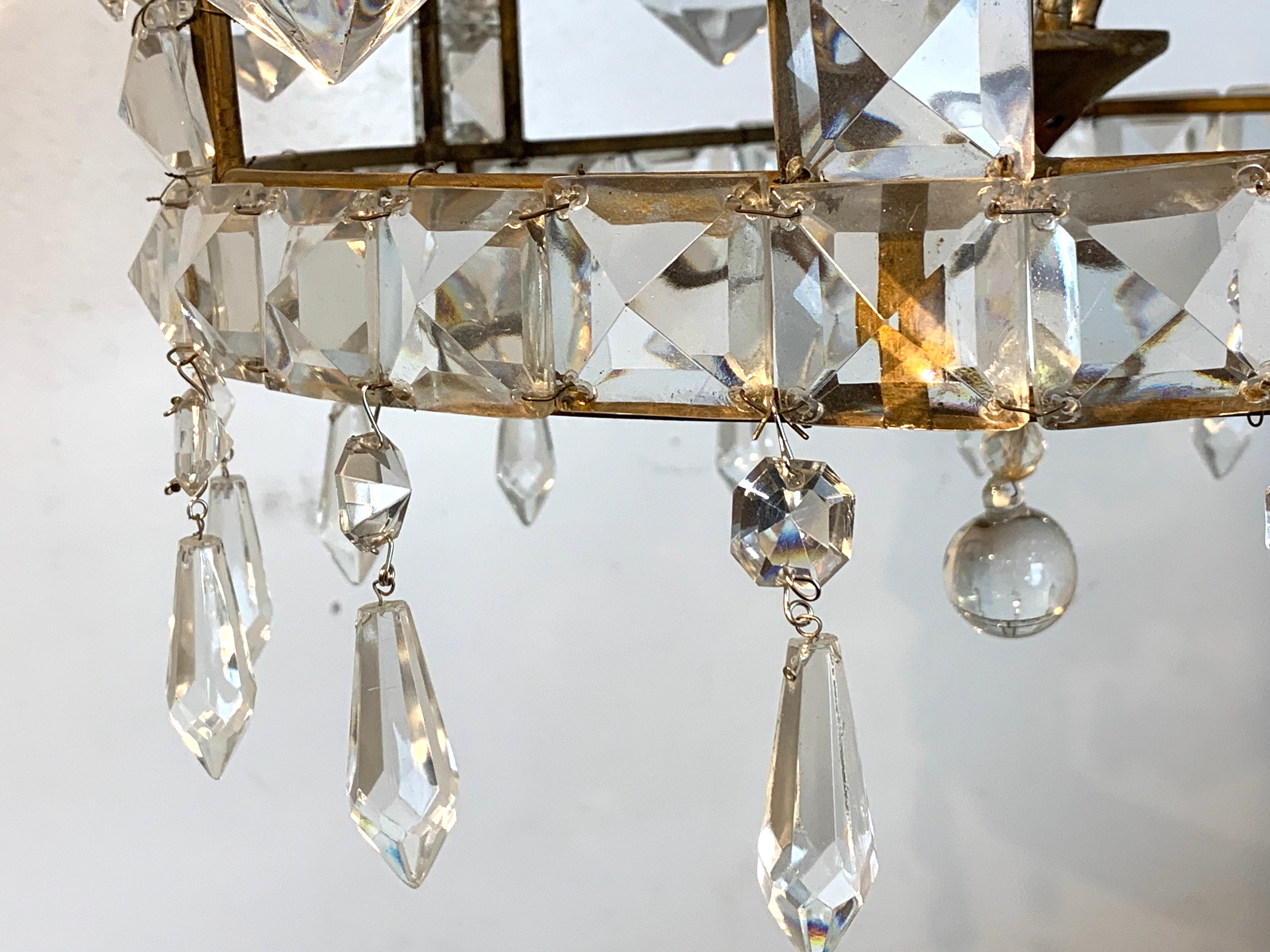 Gorgeous French Neoclassical Crystal Lantern 4