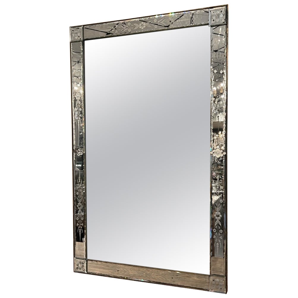 Gorgeous French Venetian Mirror 1920-40s