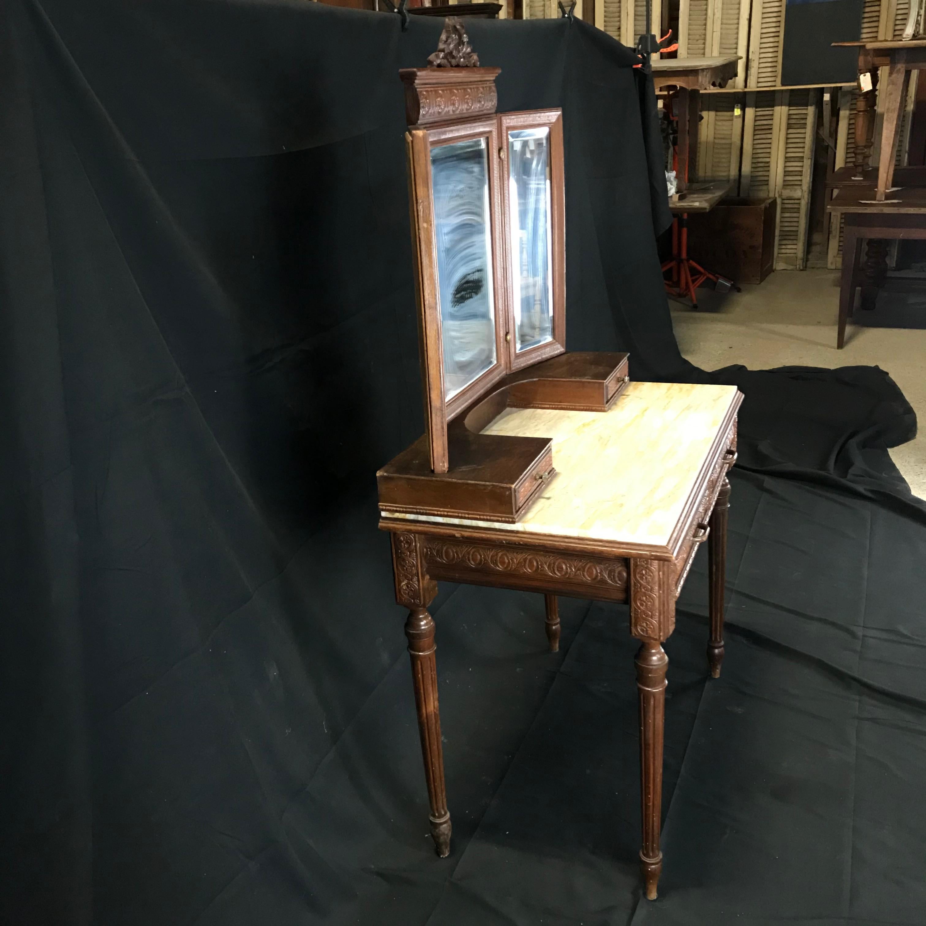 marble top dressing table