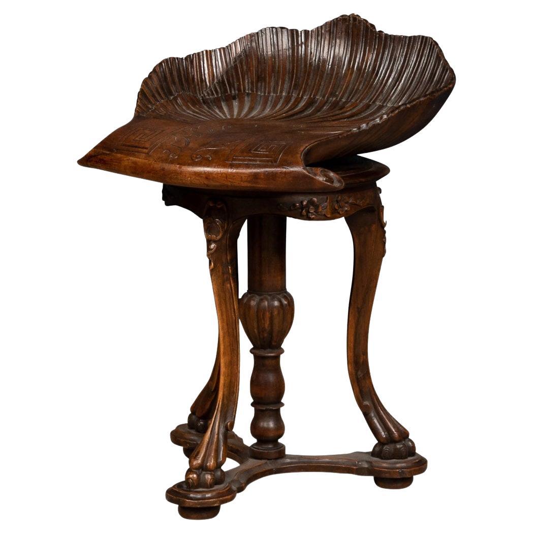 Italian Gilt Grotto Piano Stool For Sale at 1stDibs piano stool for sale