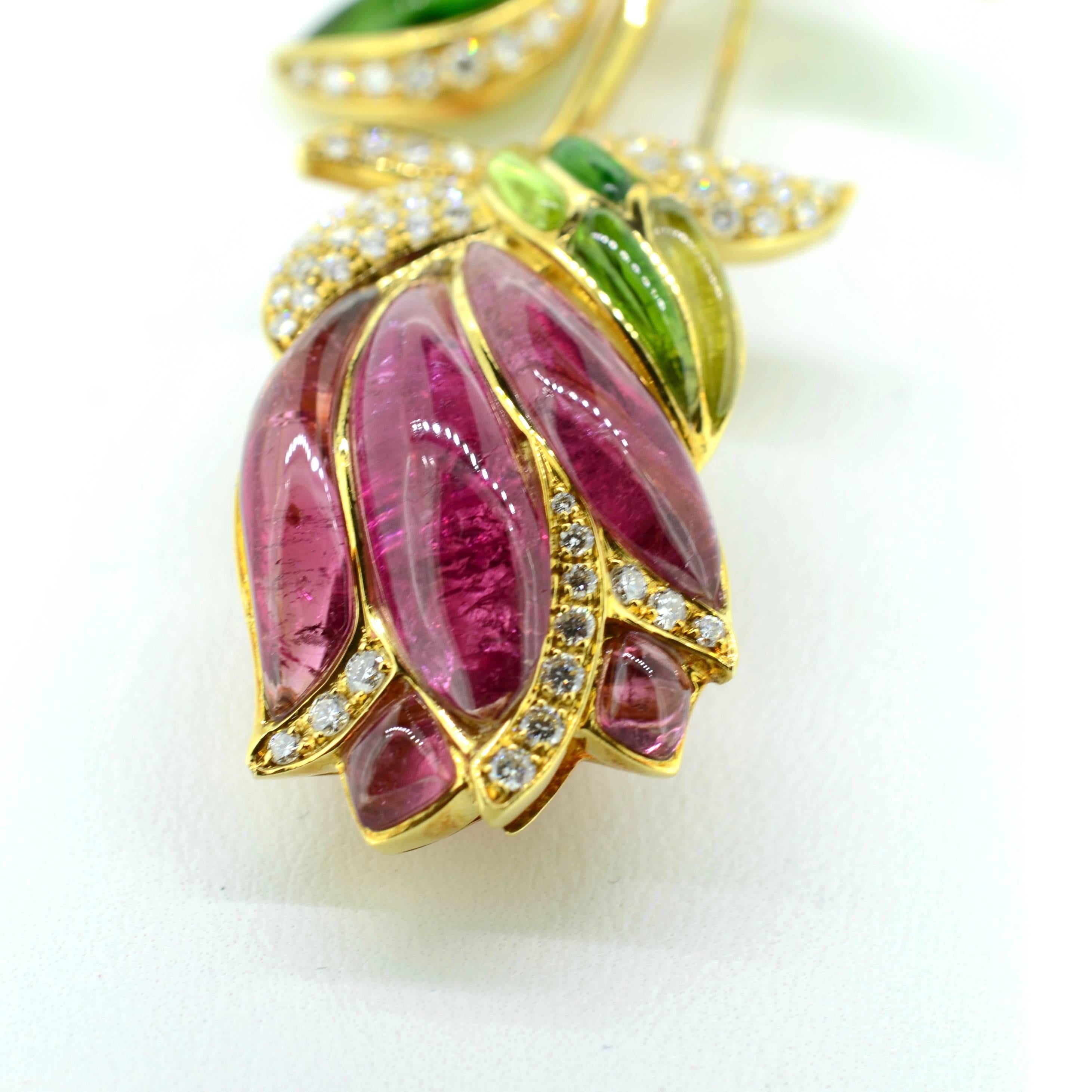 Gorgeous Gemstone Brooch For Sale 2