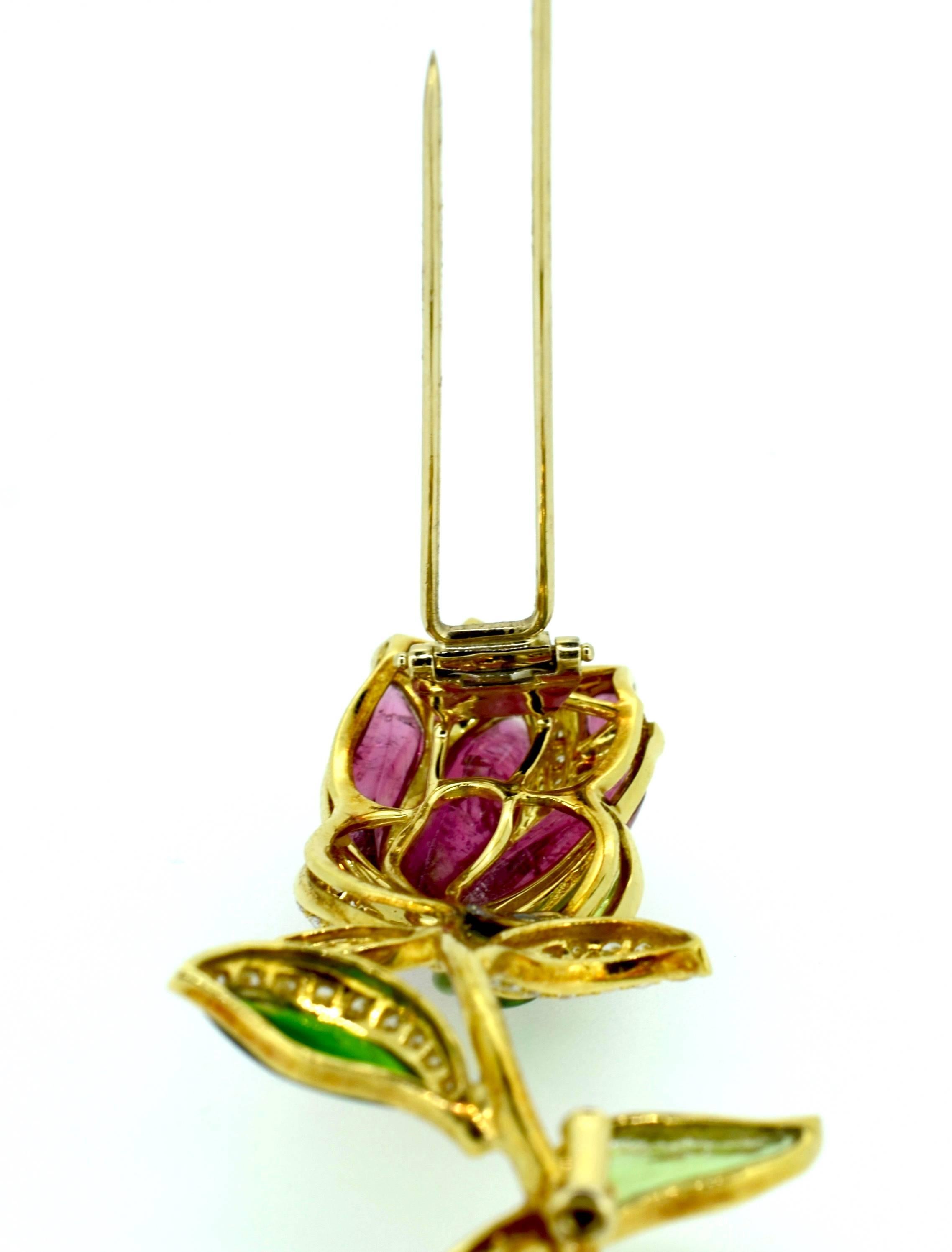 Gorgeous Gemstone Brooch For Sale 4
