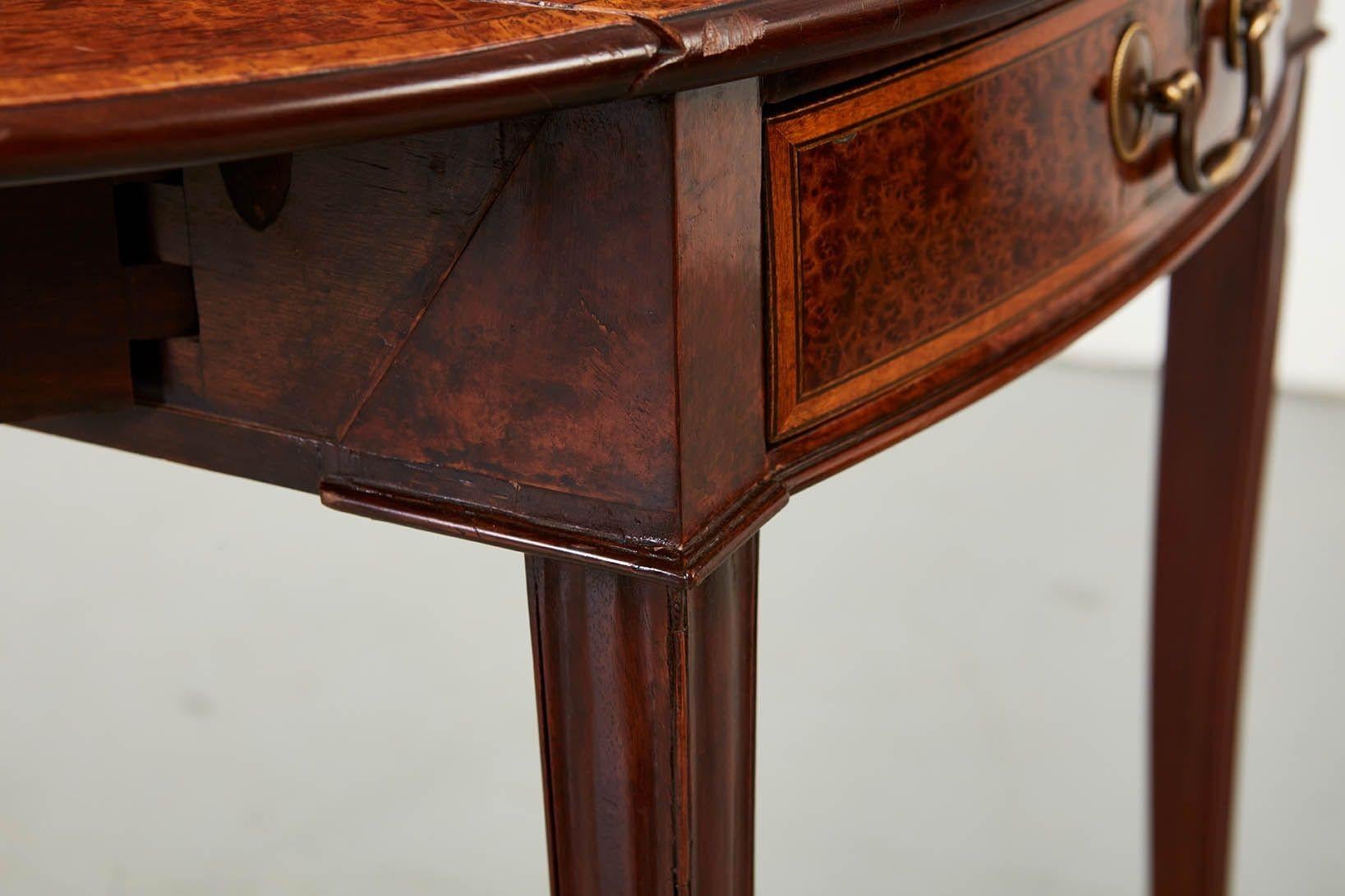 Gorgeous George III Burl Yewwood Pembroke Table For Sale 9