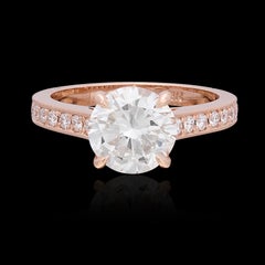 Gorgeous GIA 2.22 Carat Rose Gold Diamond Ring