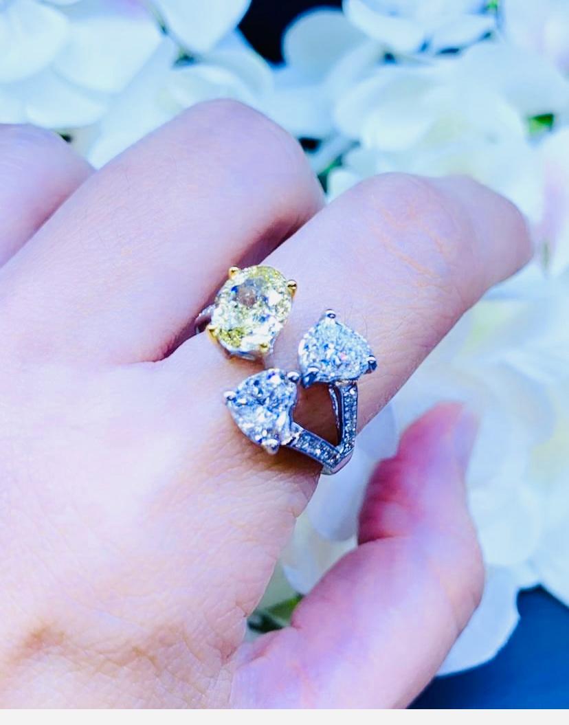 Gorgeous GIA Certified Ct 4 of Diamonds on Ring In New Condition For Sale In Massafra, IT