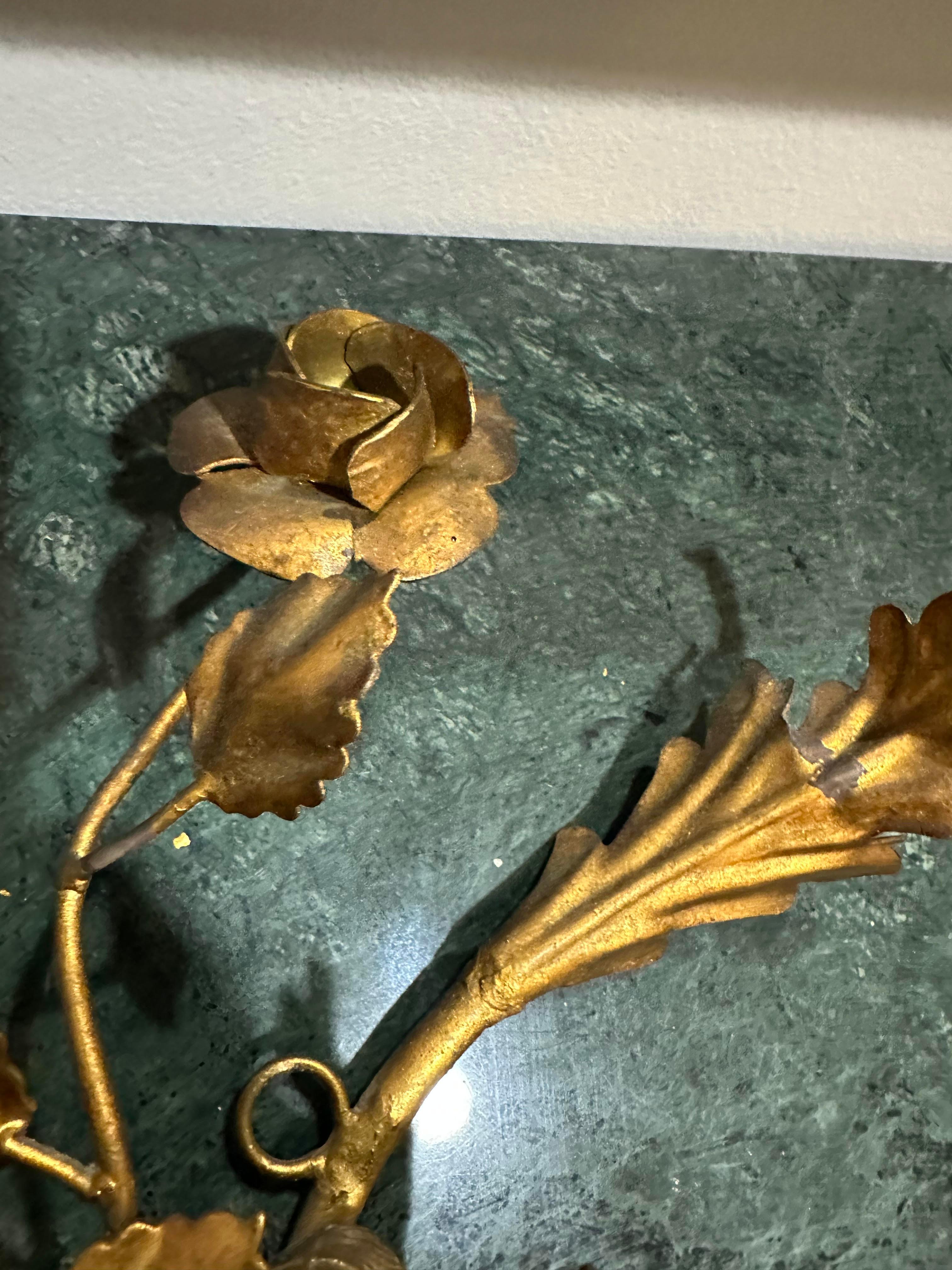 Gorgeous Gilded Italian Cherub Putti Single Candle Neoclassical Revival Sconces 1