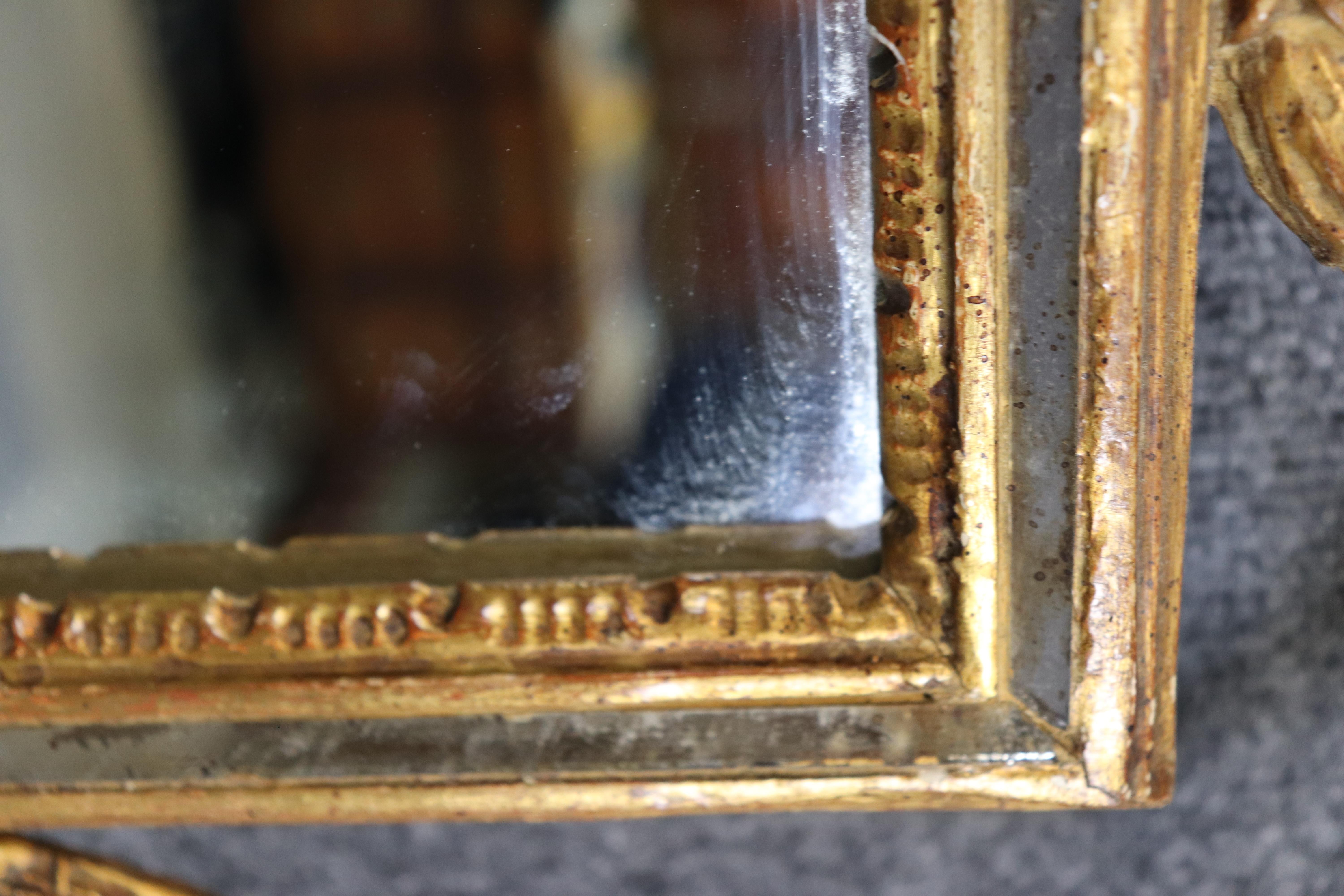 Gorgeous Giltwood Faux Bois Floral Italian Hollywood Regency Wall Mirror For Sale 4